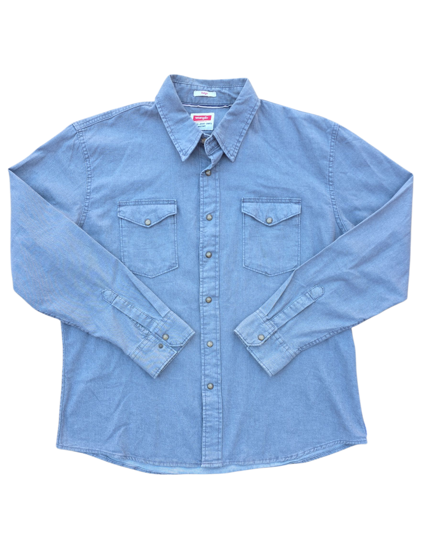 Gray Wrangler Snap button down, Xl