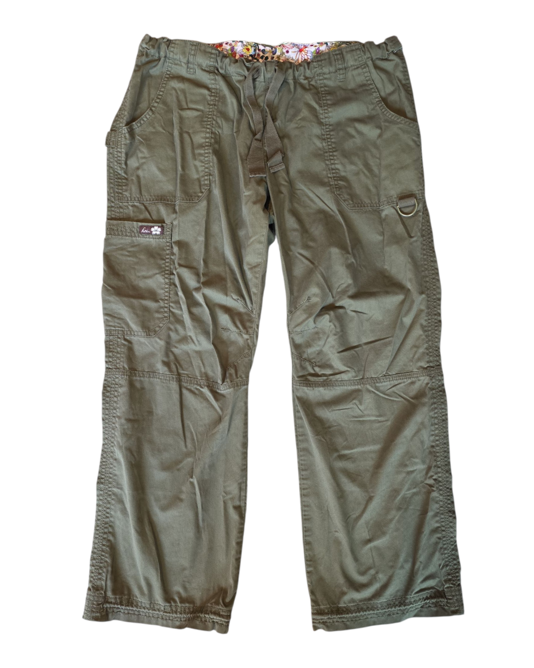 green koi cargo pants, L