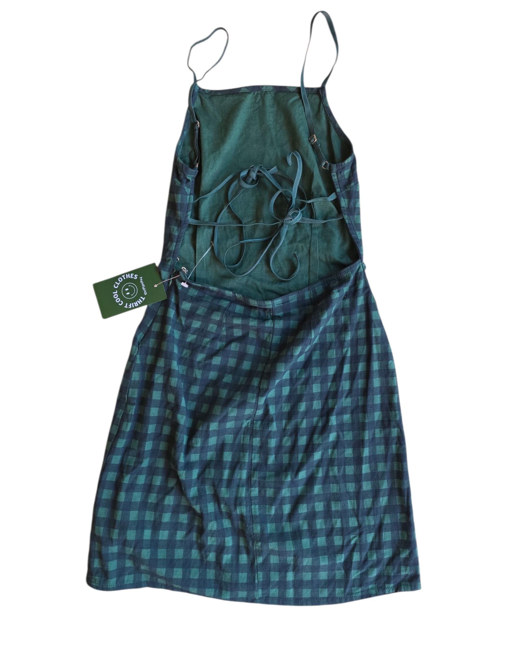 Green Urban outfitter Gingham mini dress, Xs