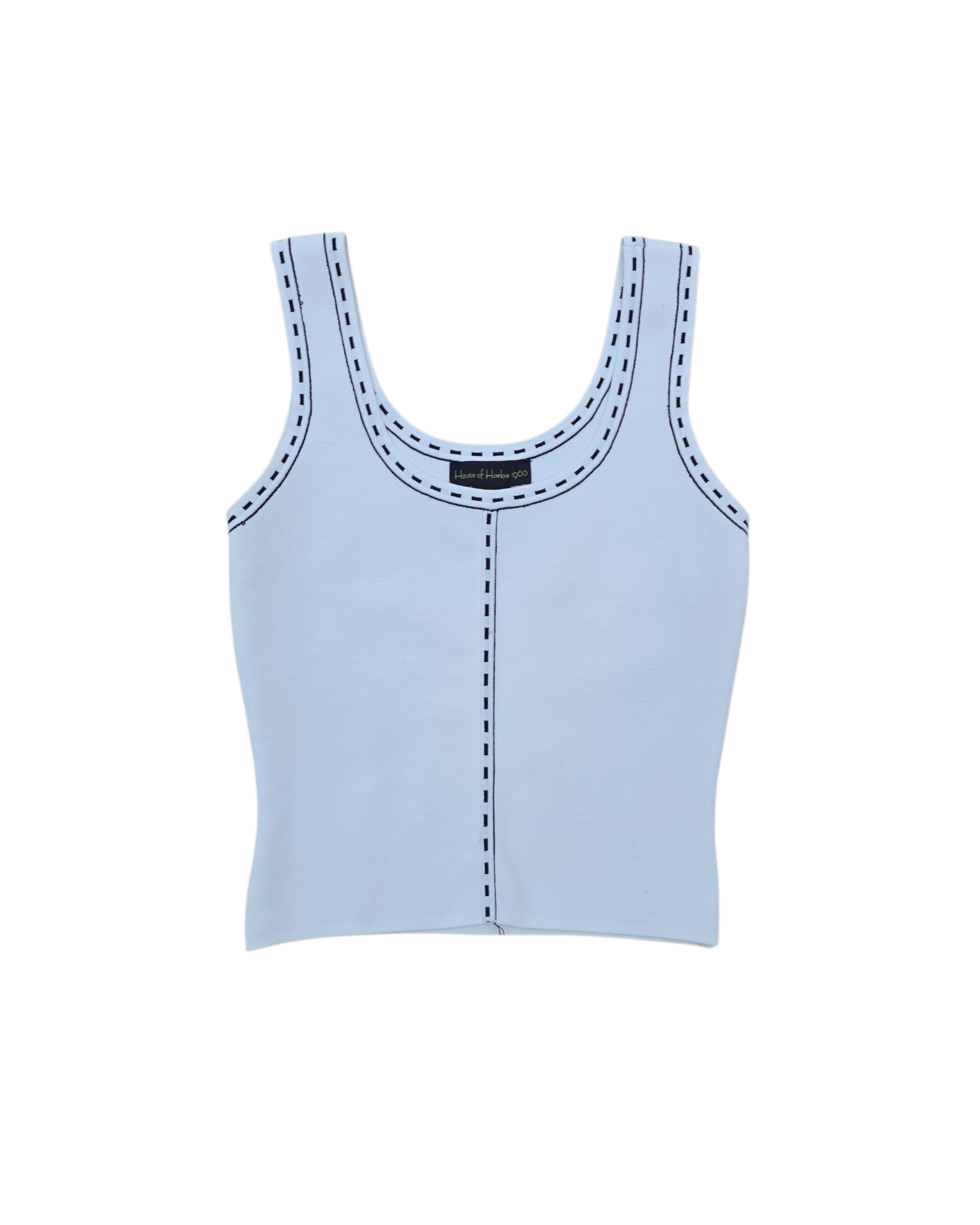 black cream house of harlow stitch trim cami top, xs