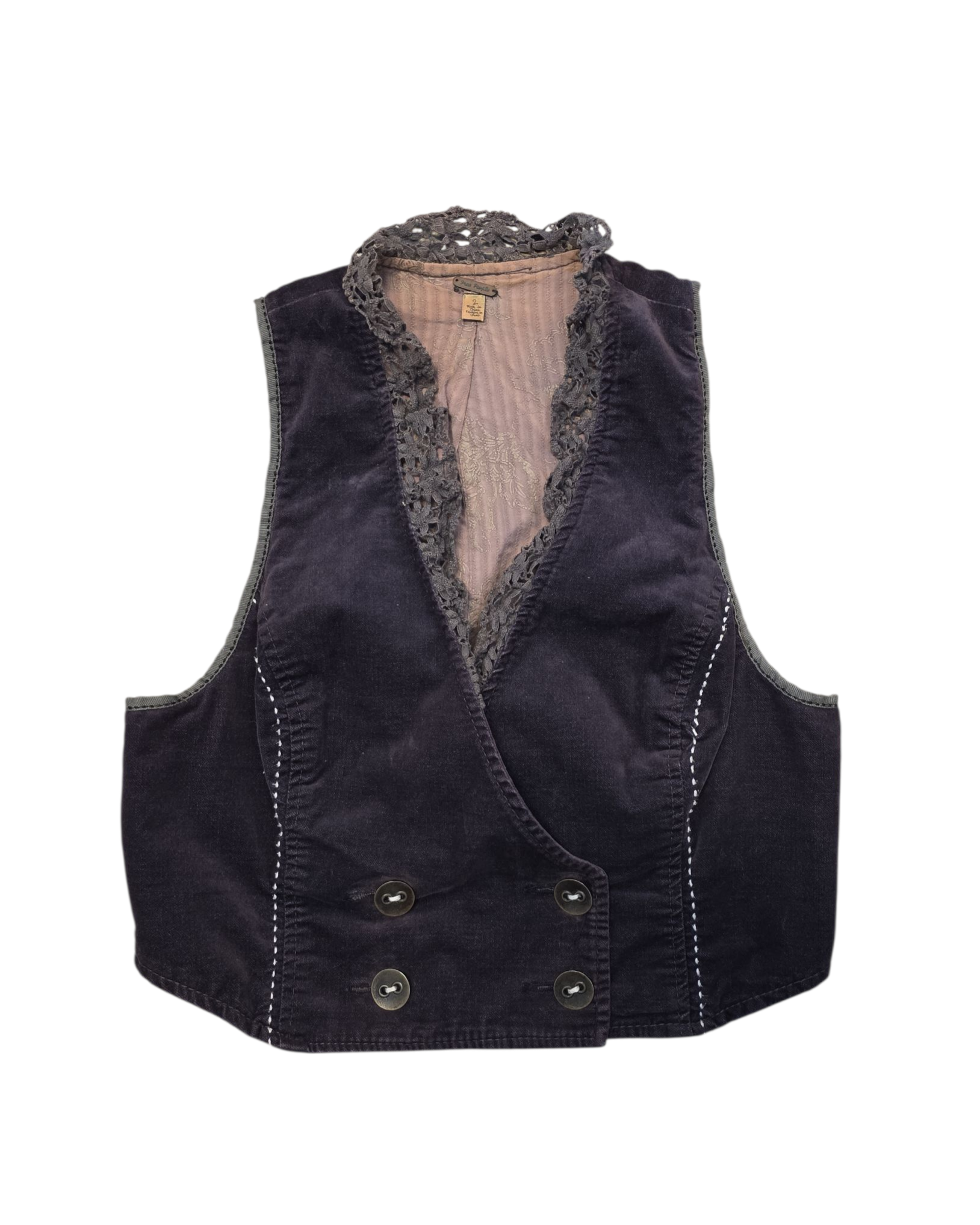 Brown r Free people Velvet vest, 2