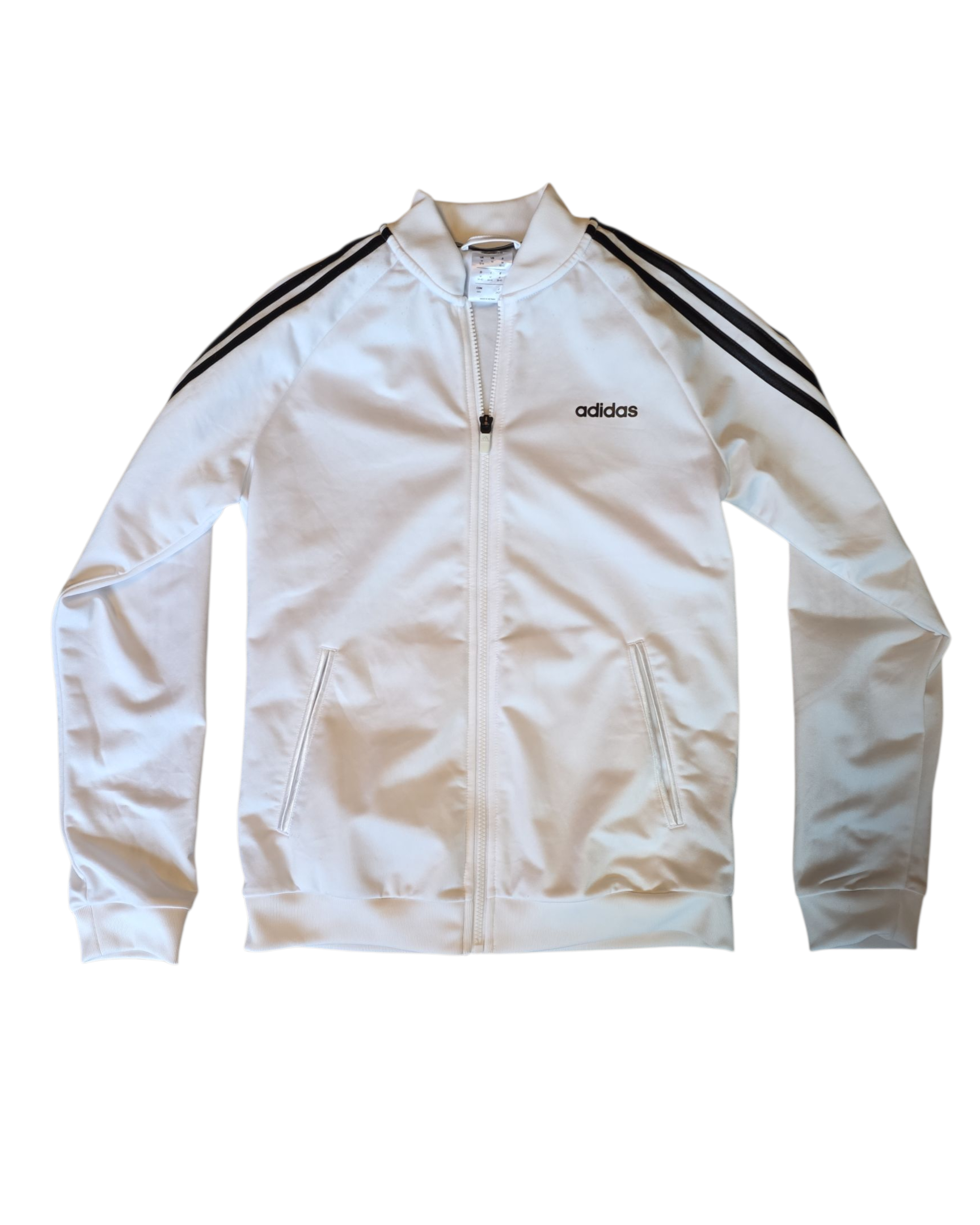 white adidas zip up jacket, M