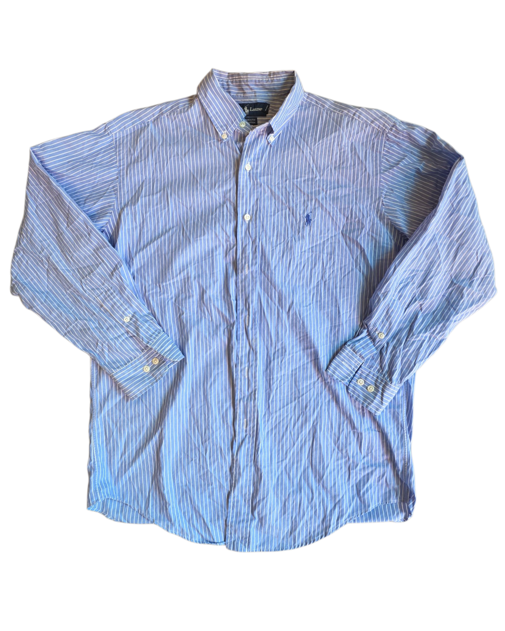 Blue Ralph lauren Stripe button down, 15.5
