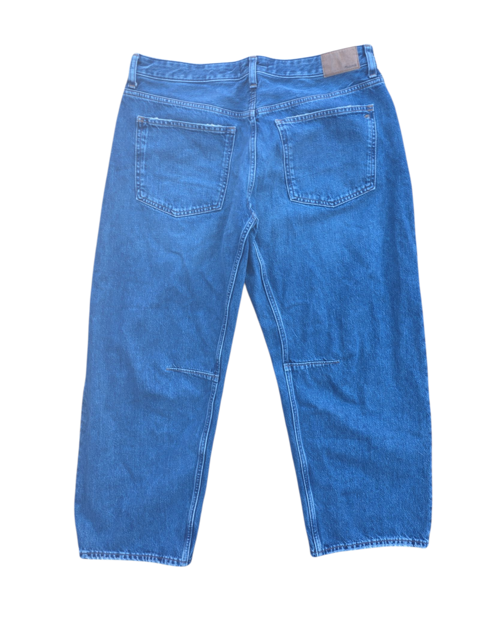 blue madewell Womens jeans- curvy darted barrel jean, 32