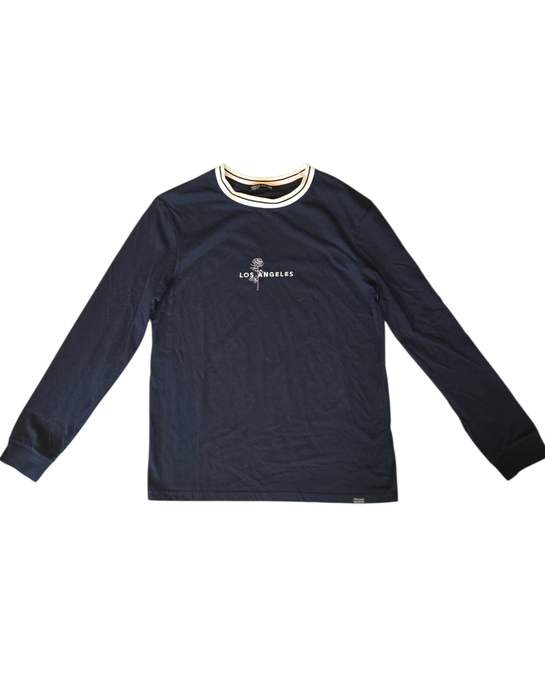 blue white sunrise kingdom LA striped ls, S