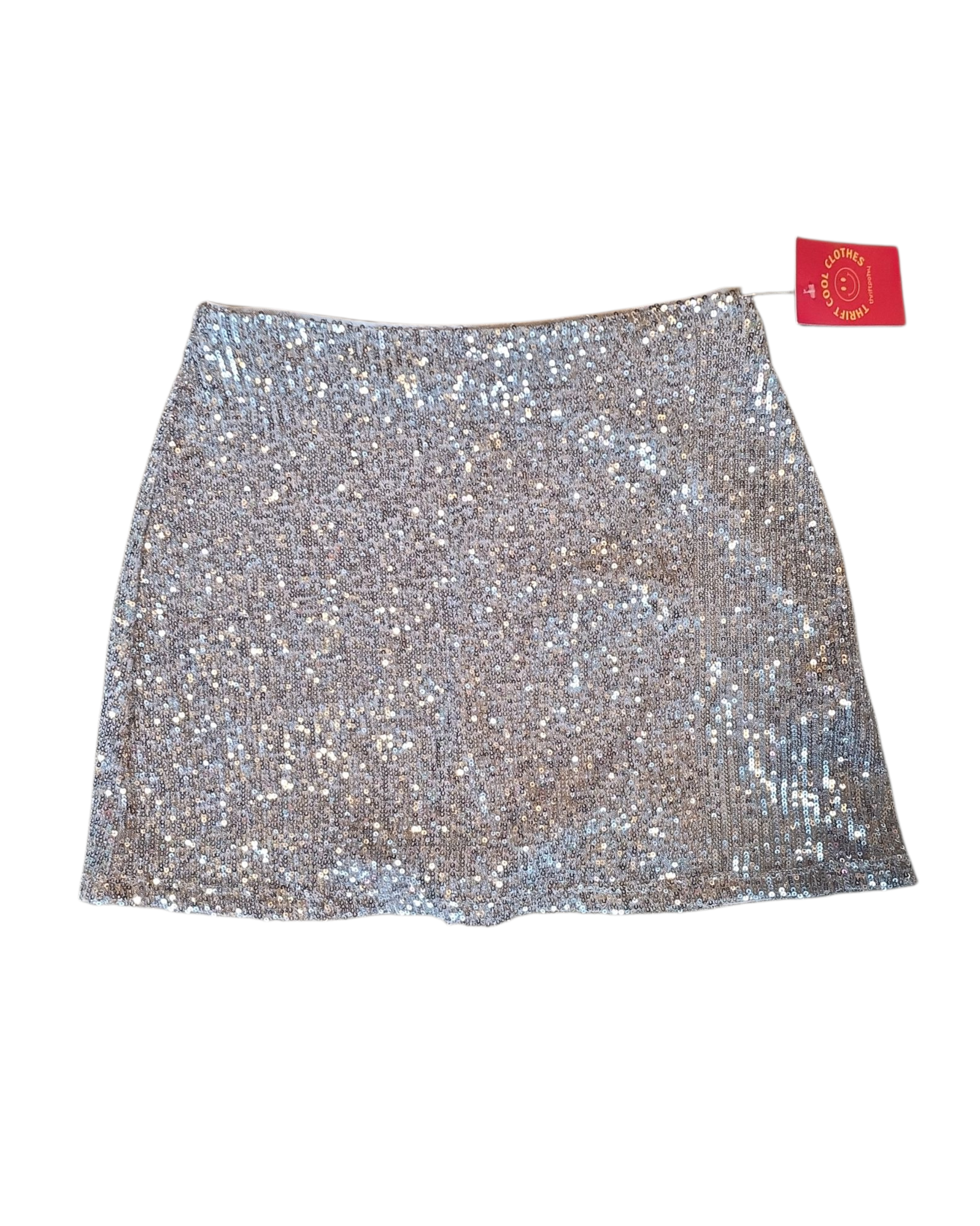 silver abercrombie & fitch sequin skort, S