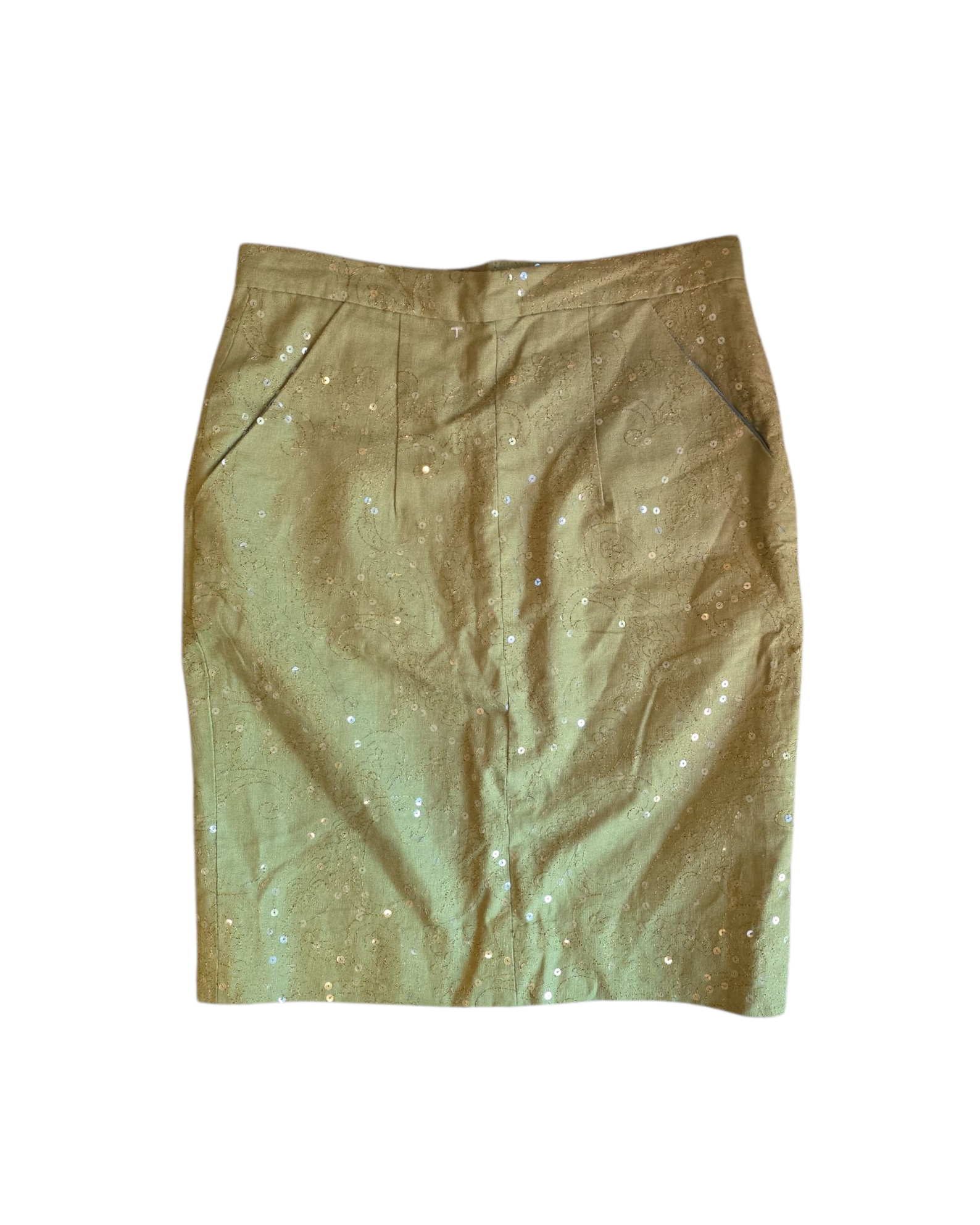 Green  Floral embroidered skirt, s/m