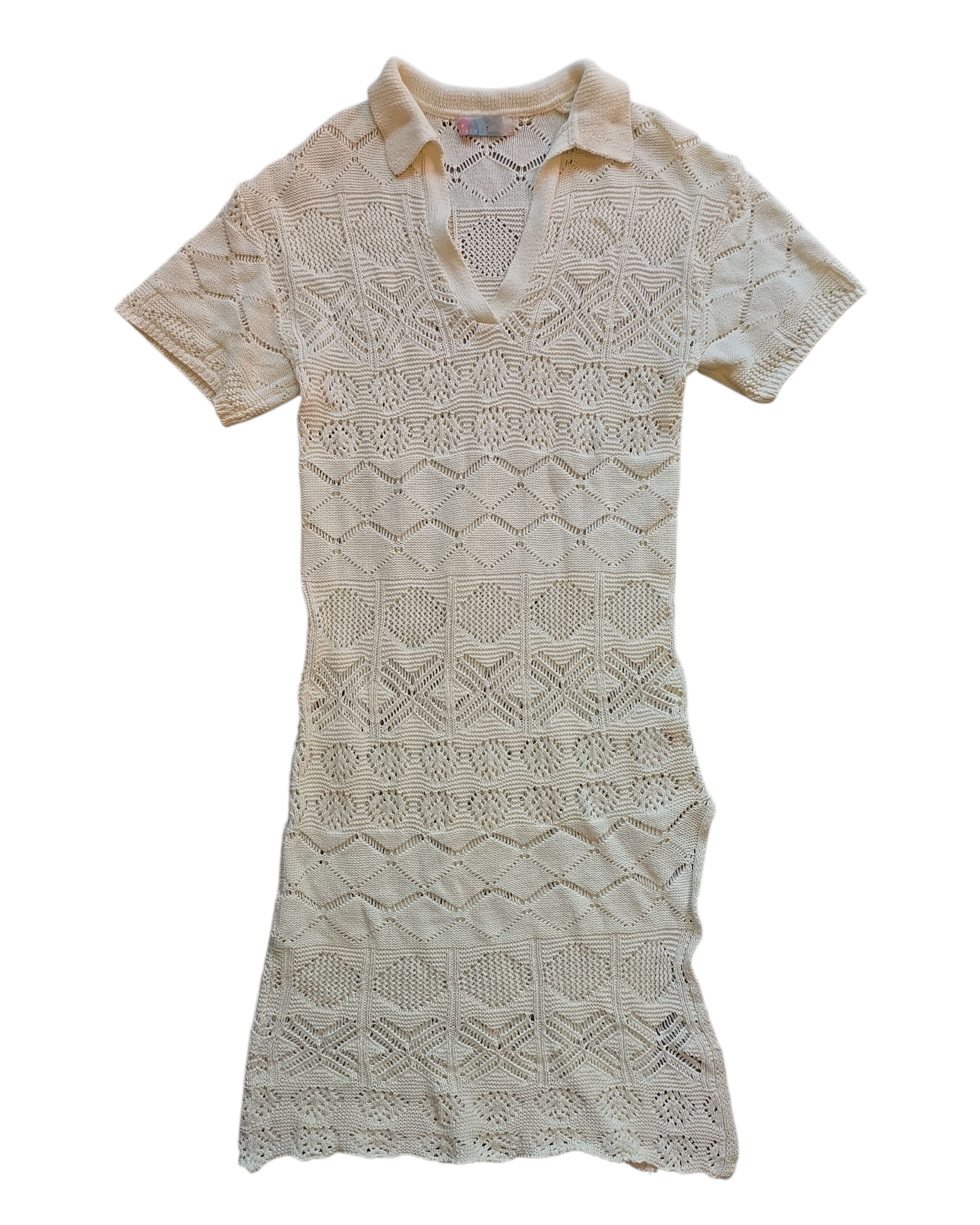 beige Free people knit v neck maxi dress, S