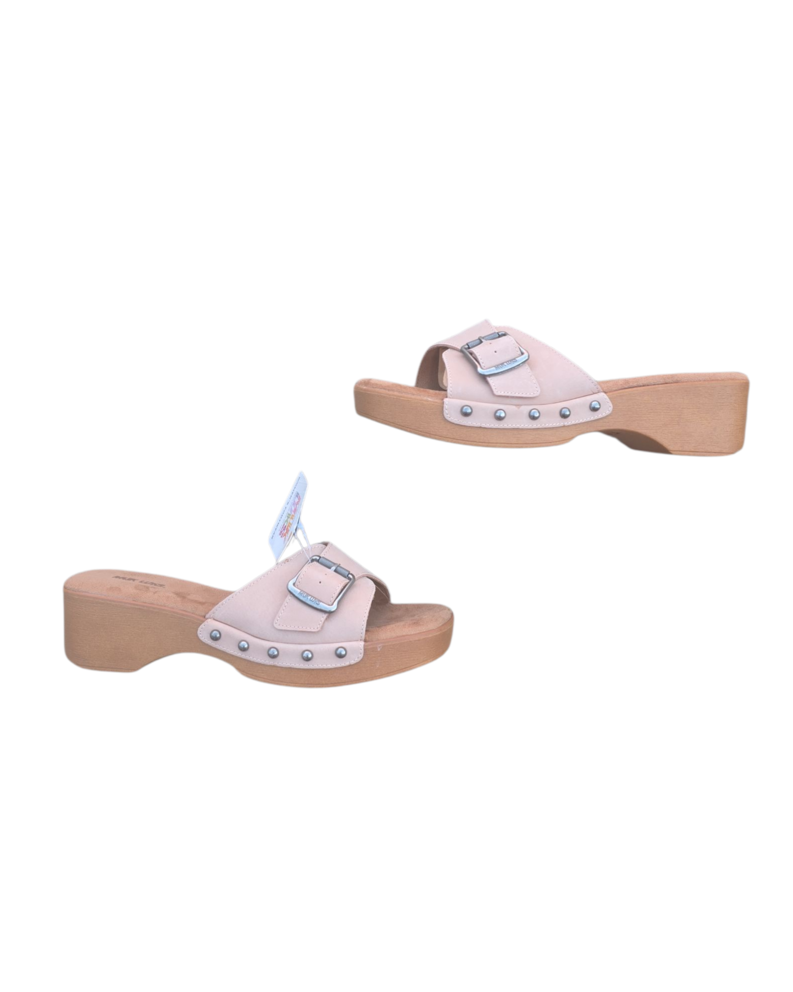 brown muk luks platform open toed nwt clogs, 11