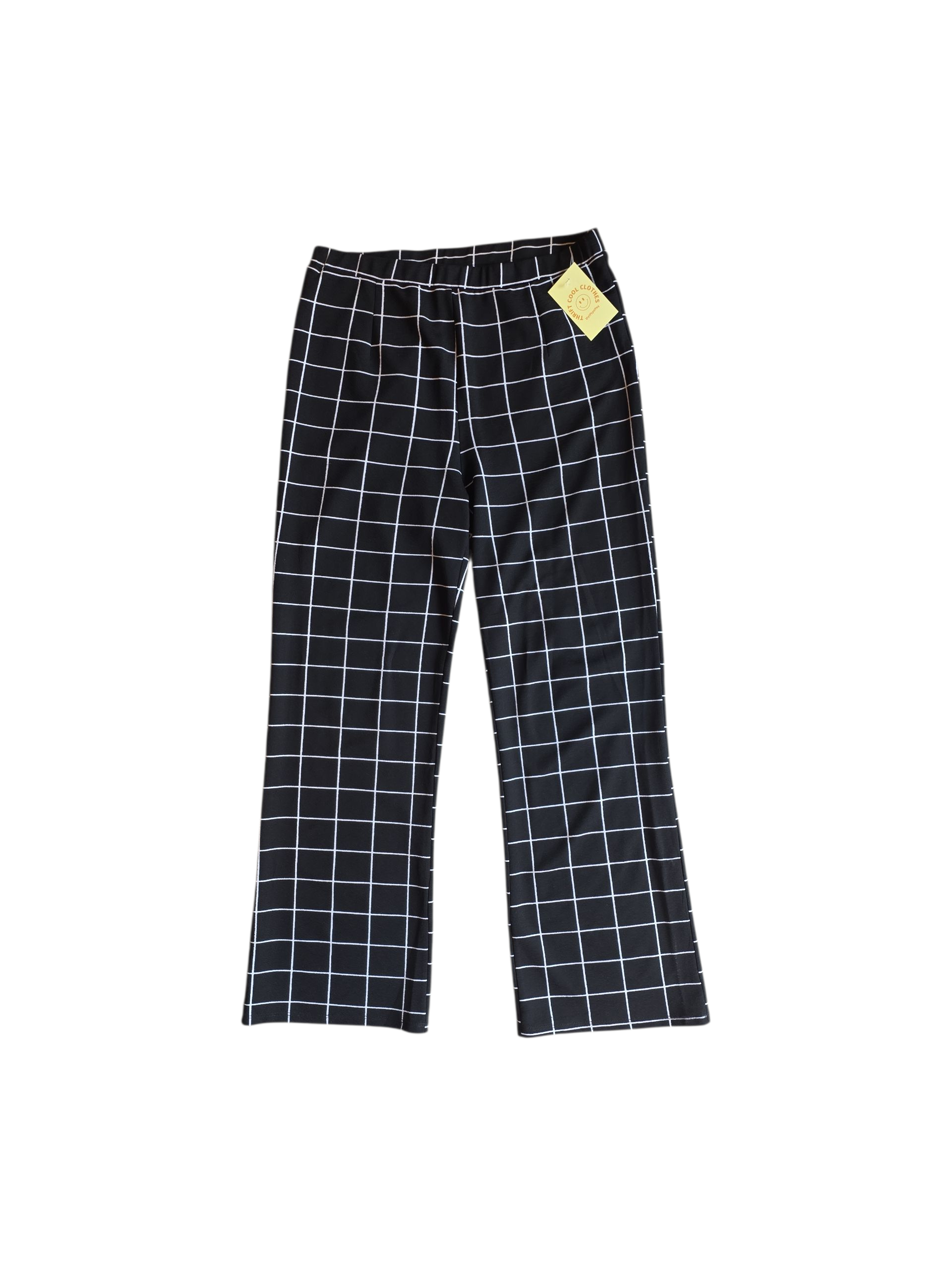 b&w shein grid pants, 1x