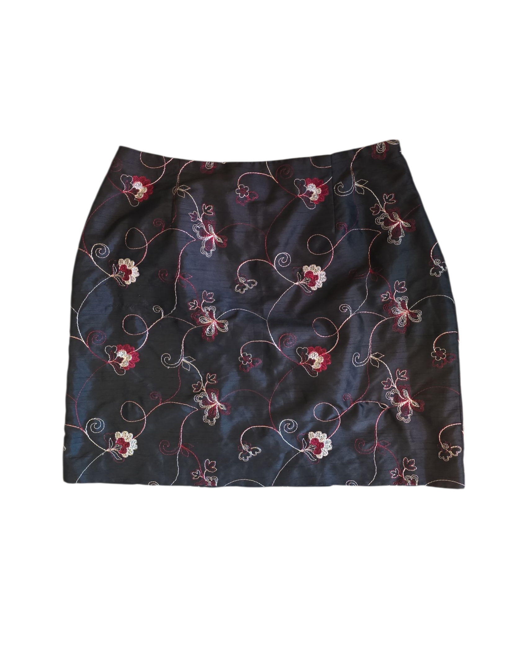 black red kim rogers embroider midi skirt, 16