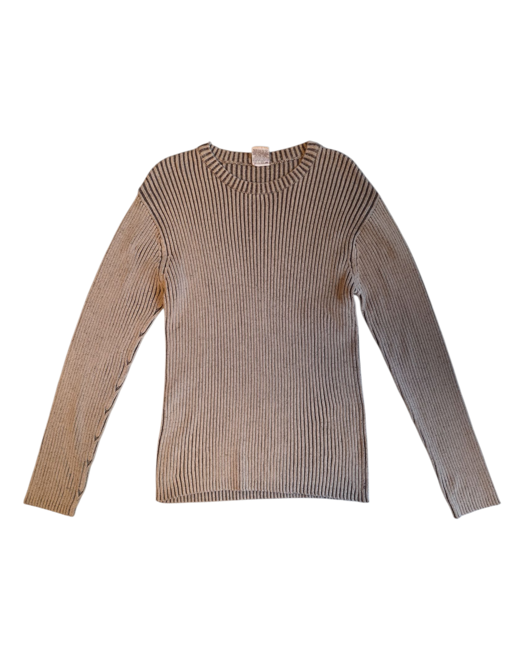 Brown Ferruche Striped knit, Xl