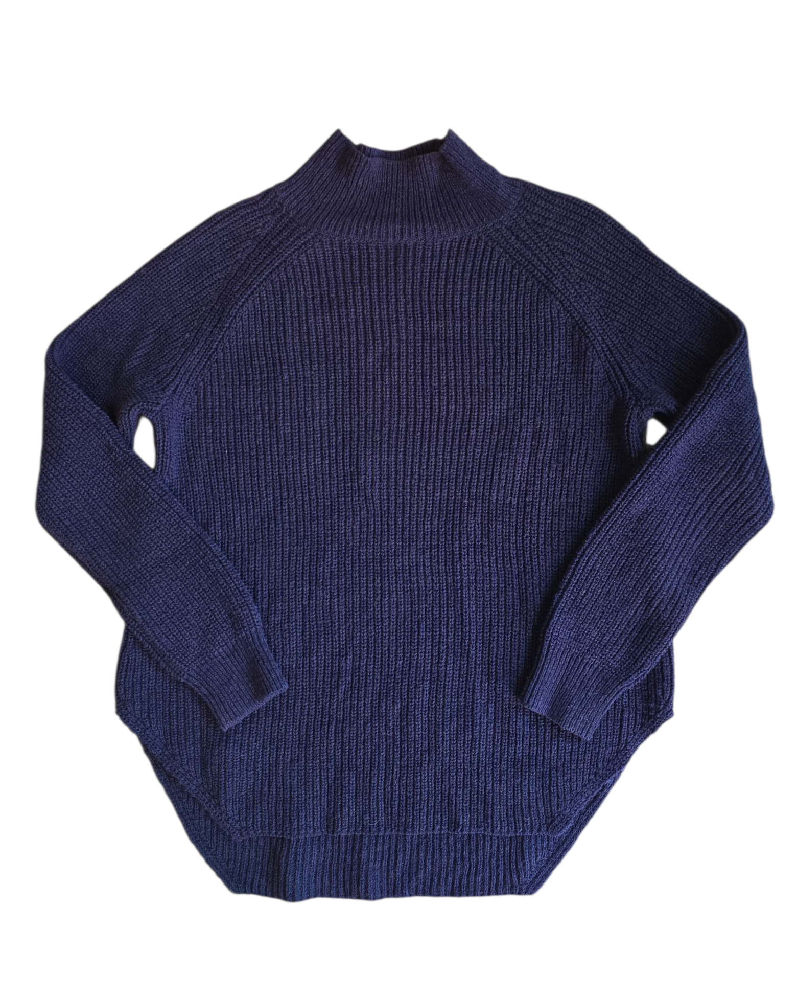 navy Maeve by anthro ribbed turtle neck sweater, large