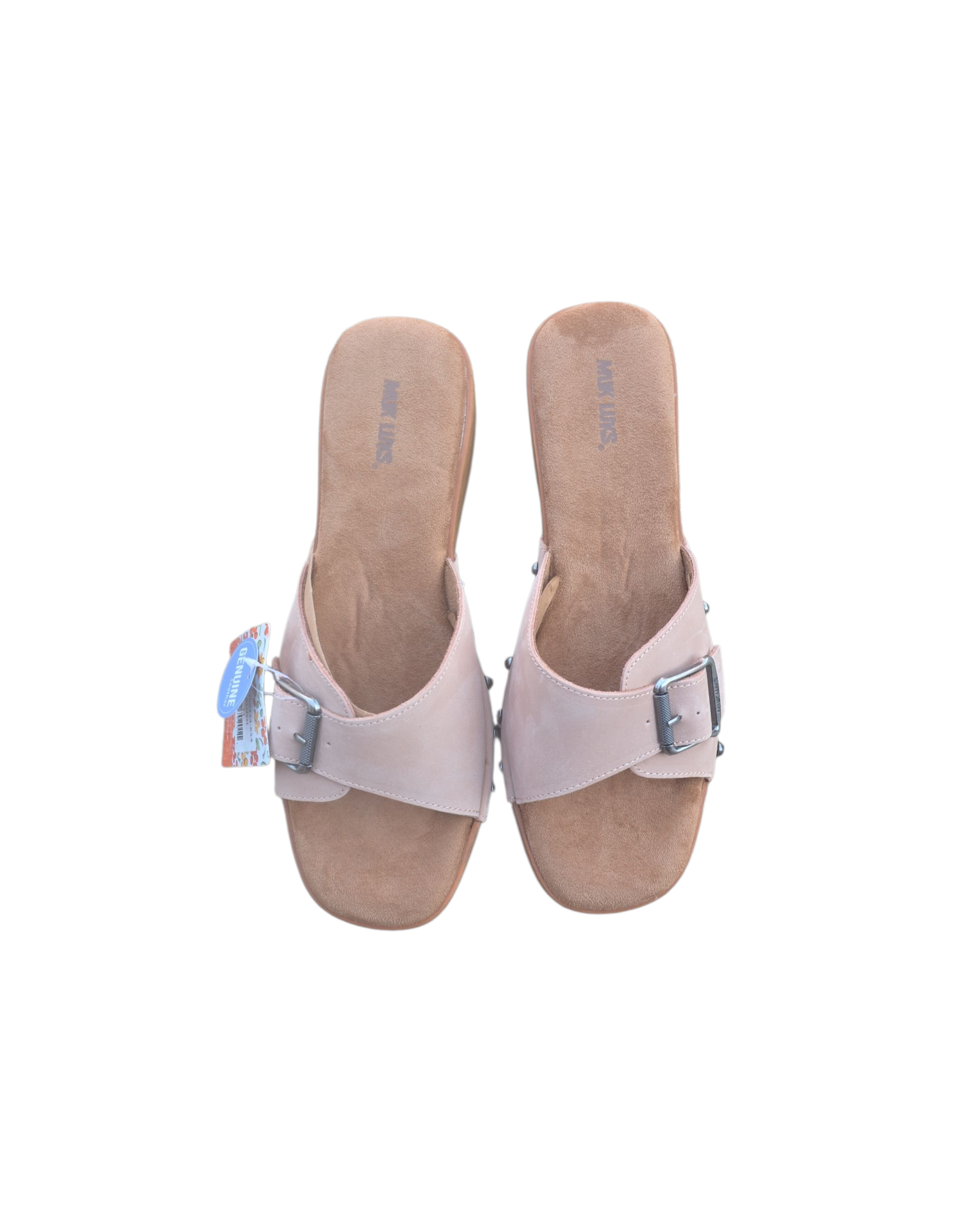 brown muk luks platform open toed nwt clogs, 11