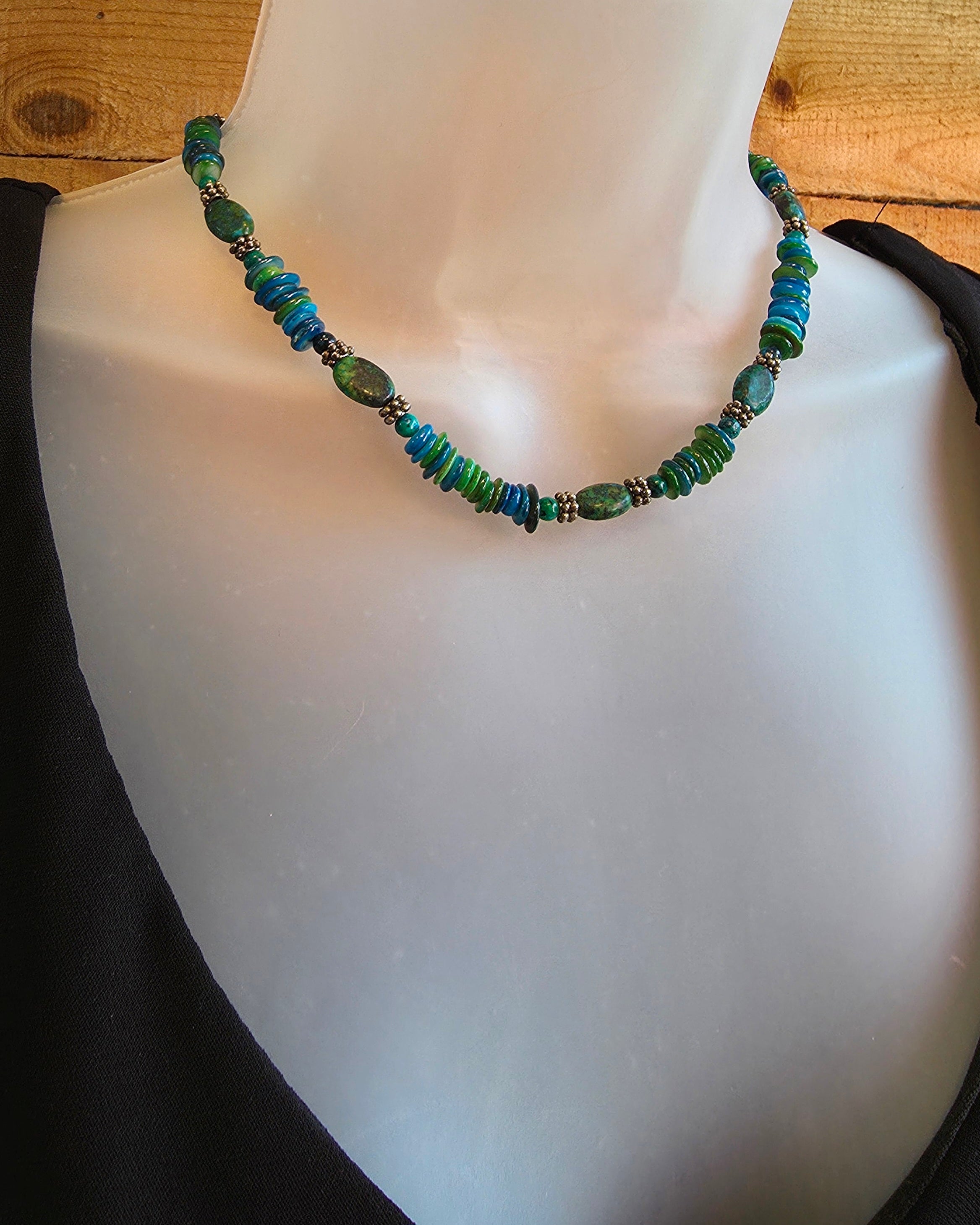 Green blue  Beaded necklace
