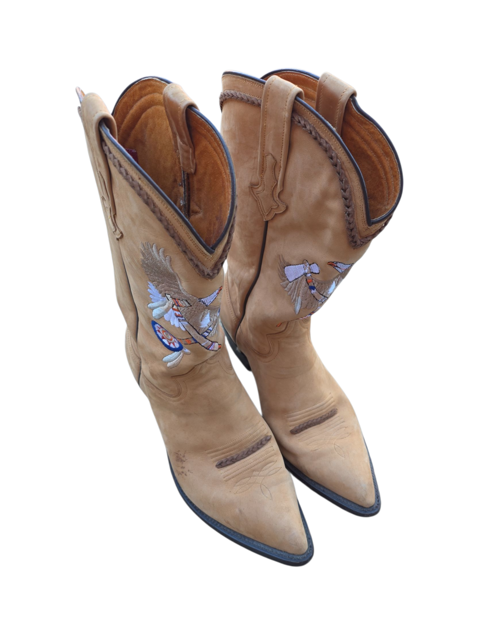 tan mezcalero embroidered cowboy boots, 11