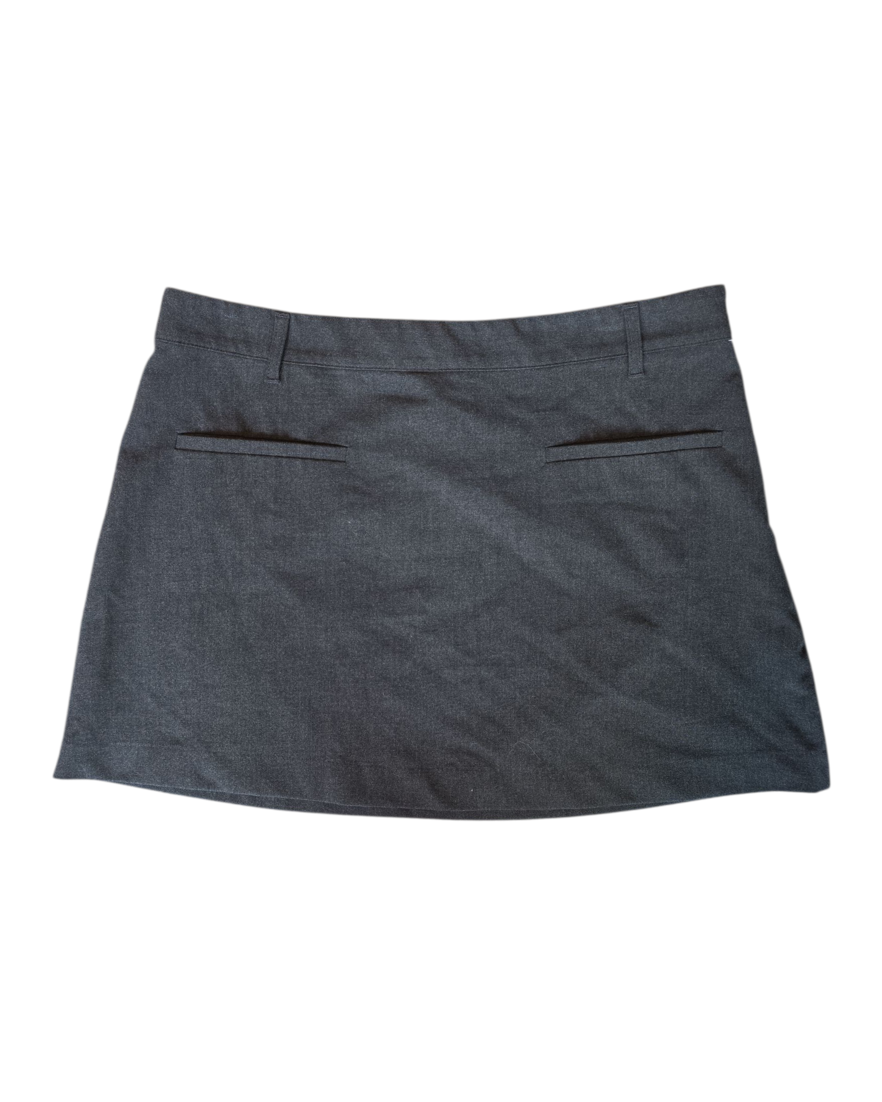 gray divided heathered mini skirt, 10