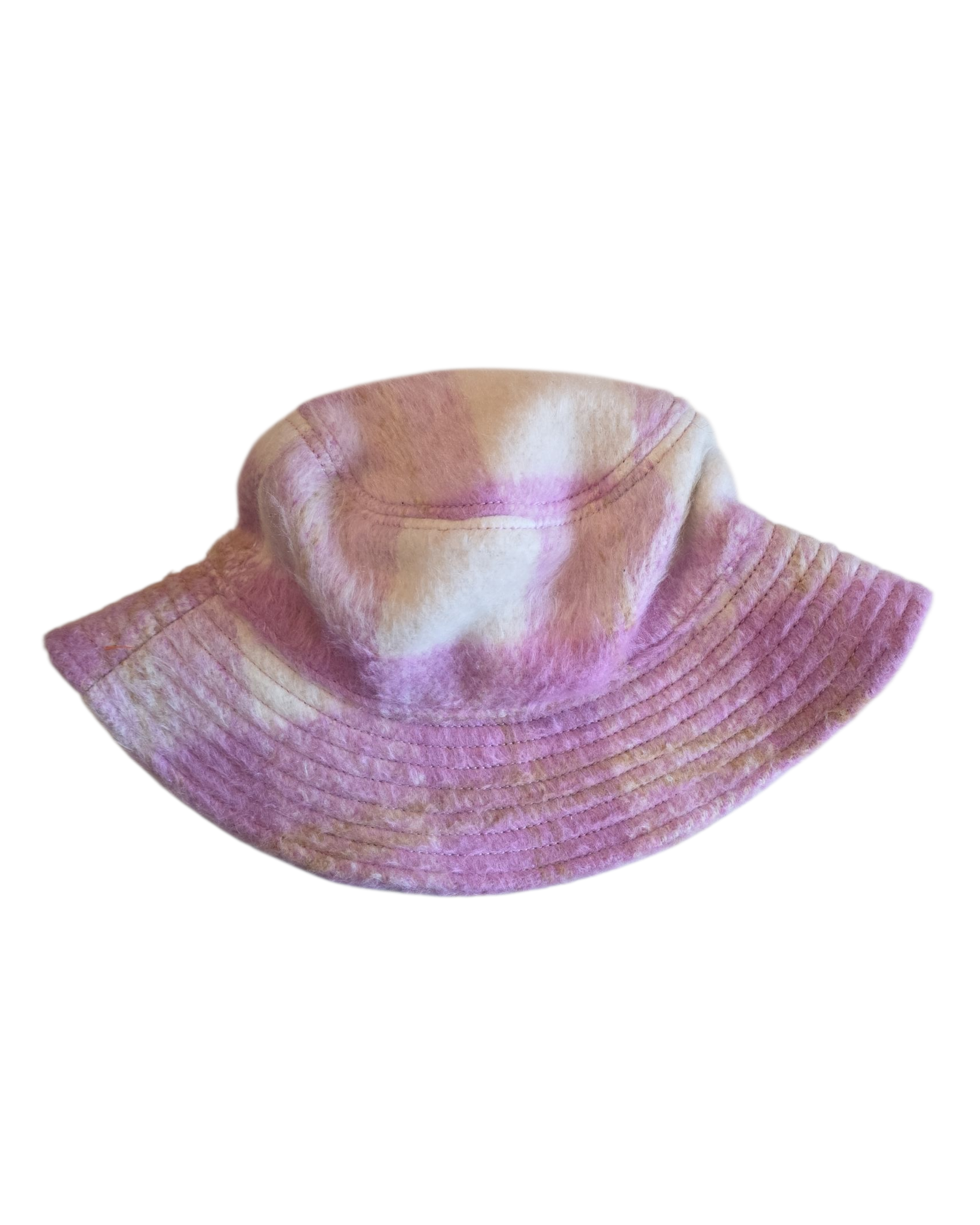 Pink Target Fuzzy plaid bucket hat
