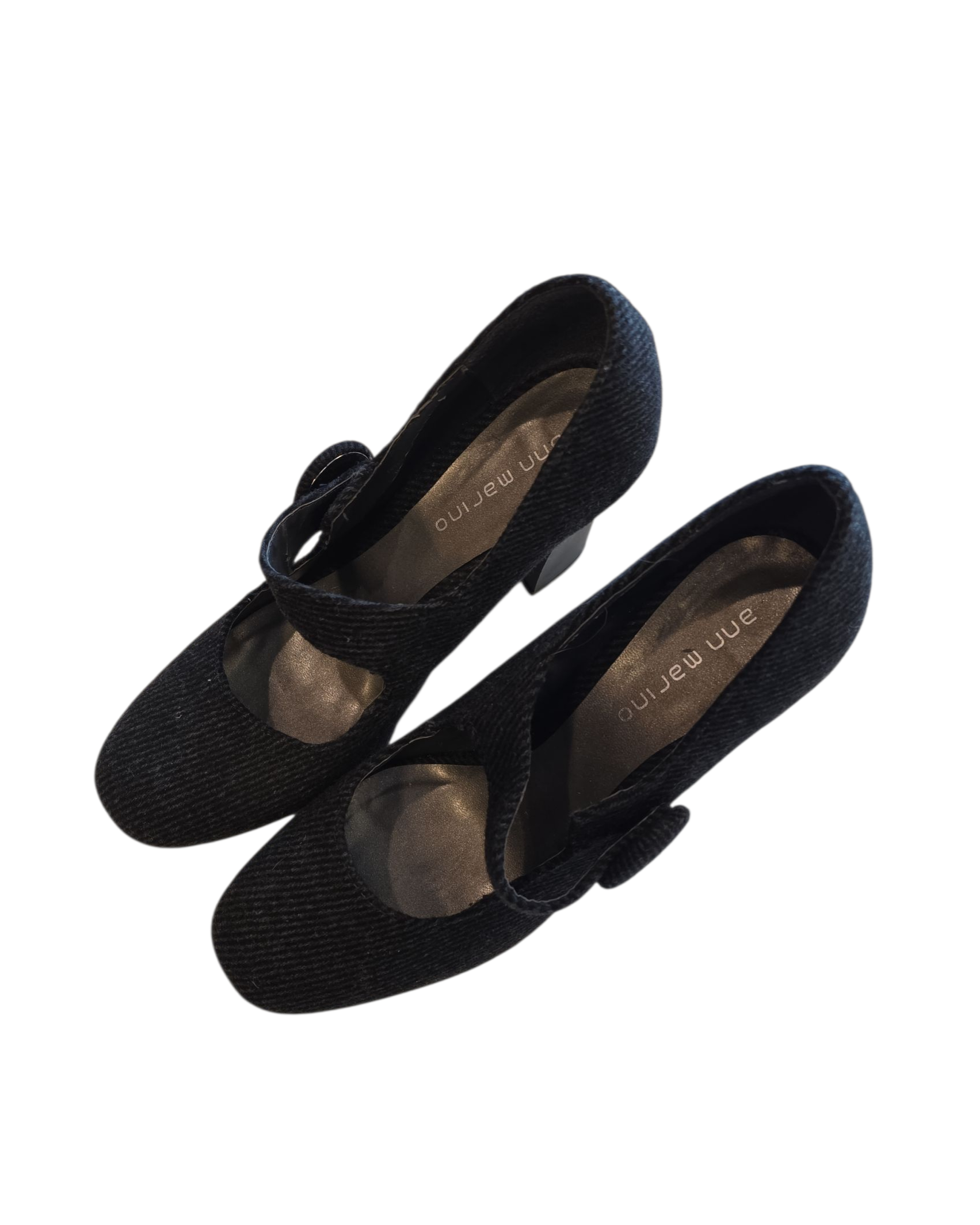 Gray Ann marino Knit mary jane heels, 6.5