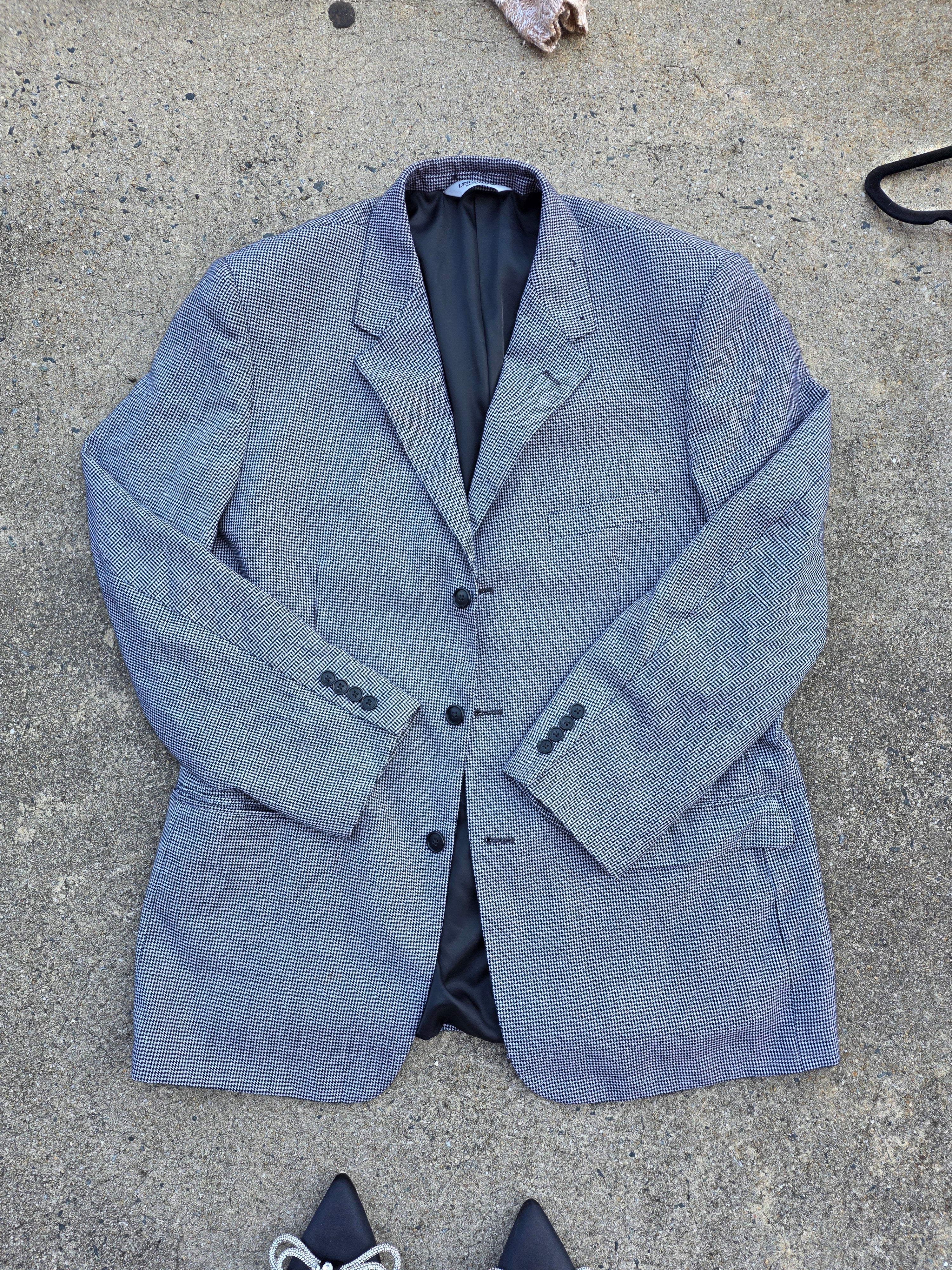 b&w linea uomo houndstooth blazer, xxl