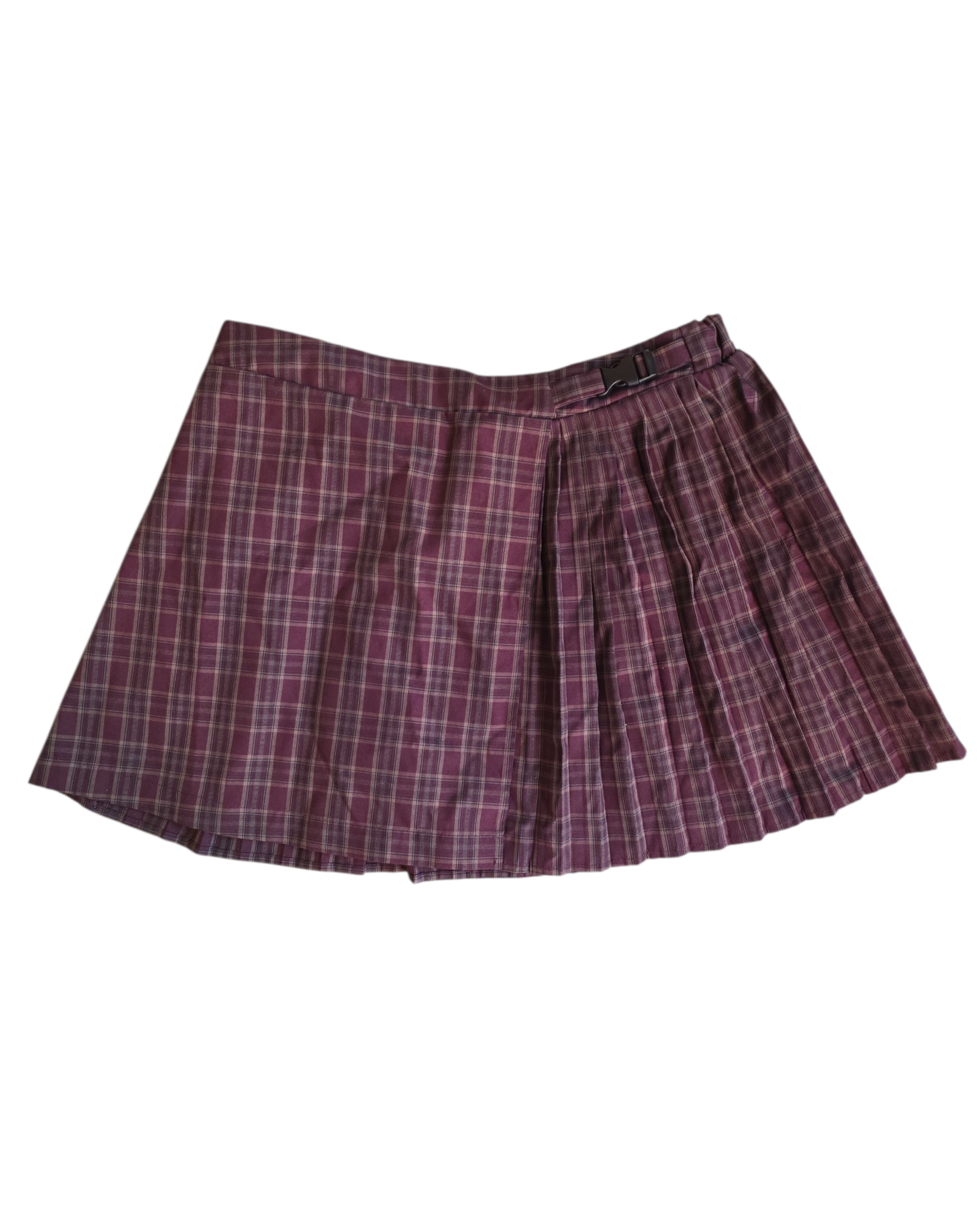 Brown Wild fable Plaid skirt w buckle, L