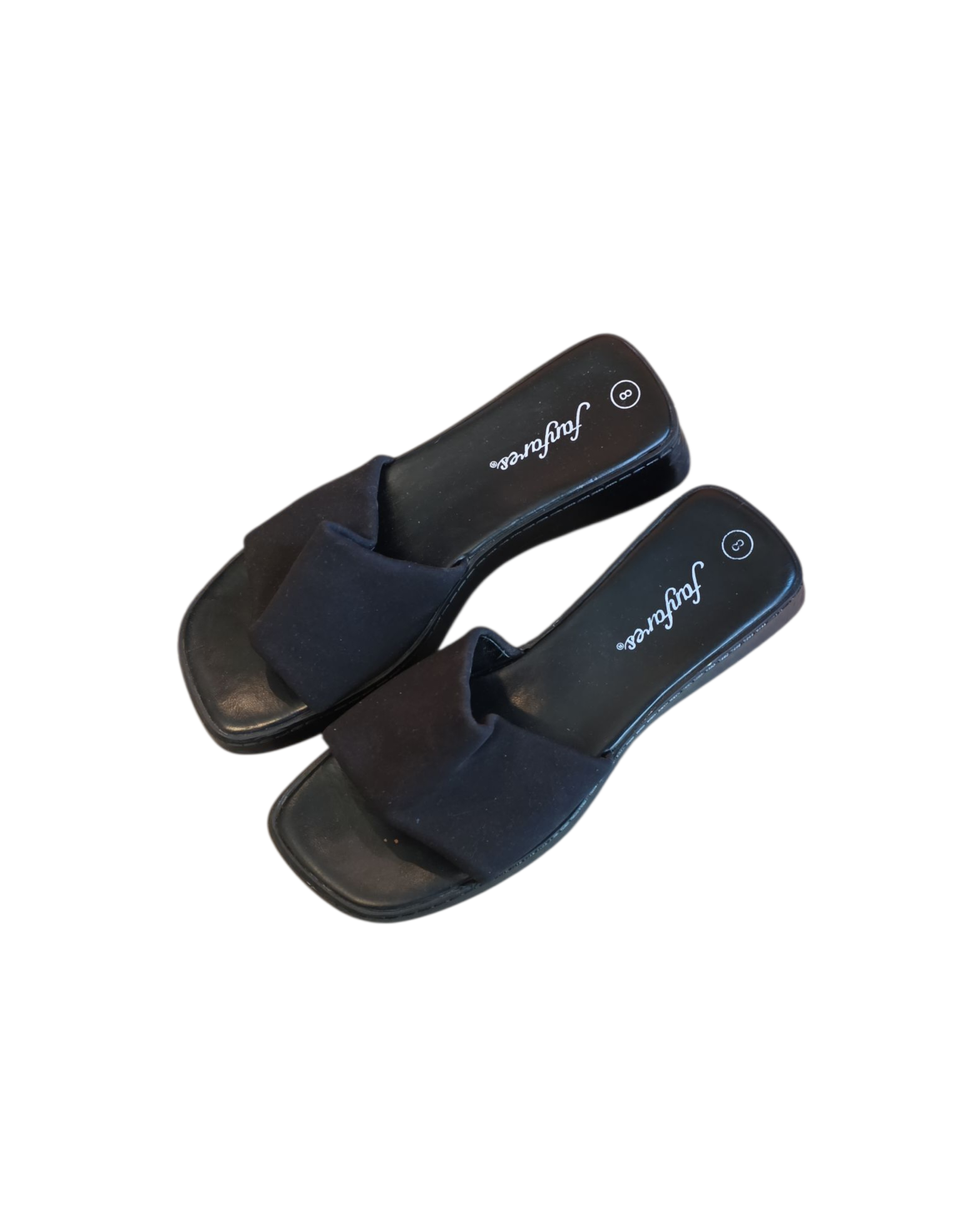 black fanfares mules, 8