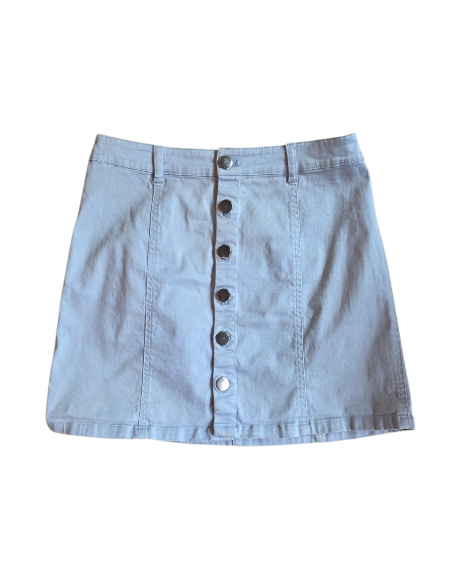 gray forever 21 button mini skirt, s