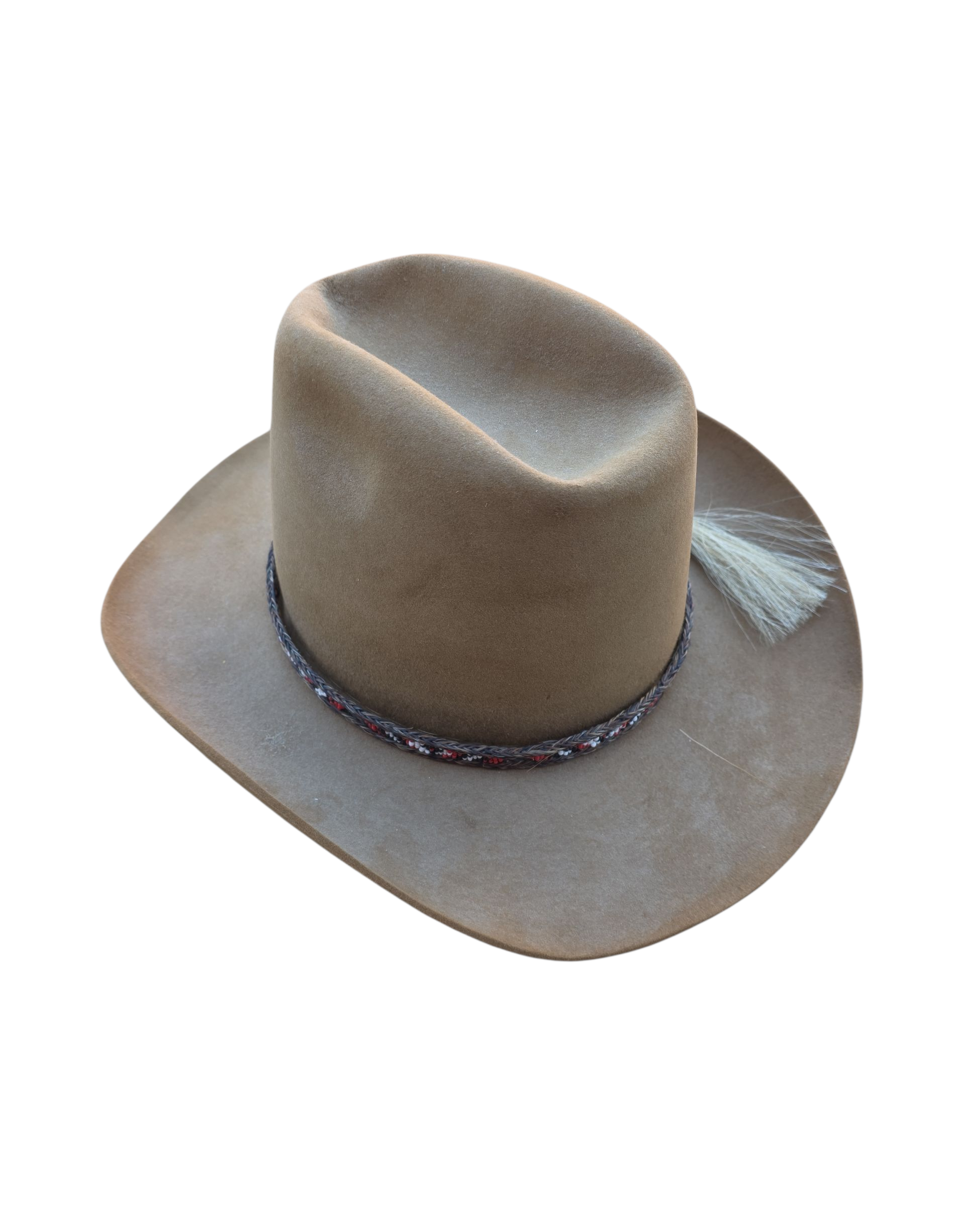 brown stetson cowboy hat size 7 and 3/8