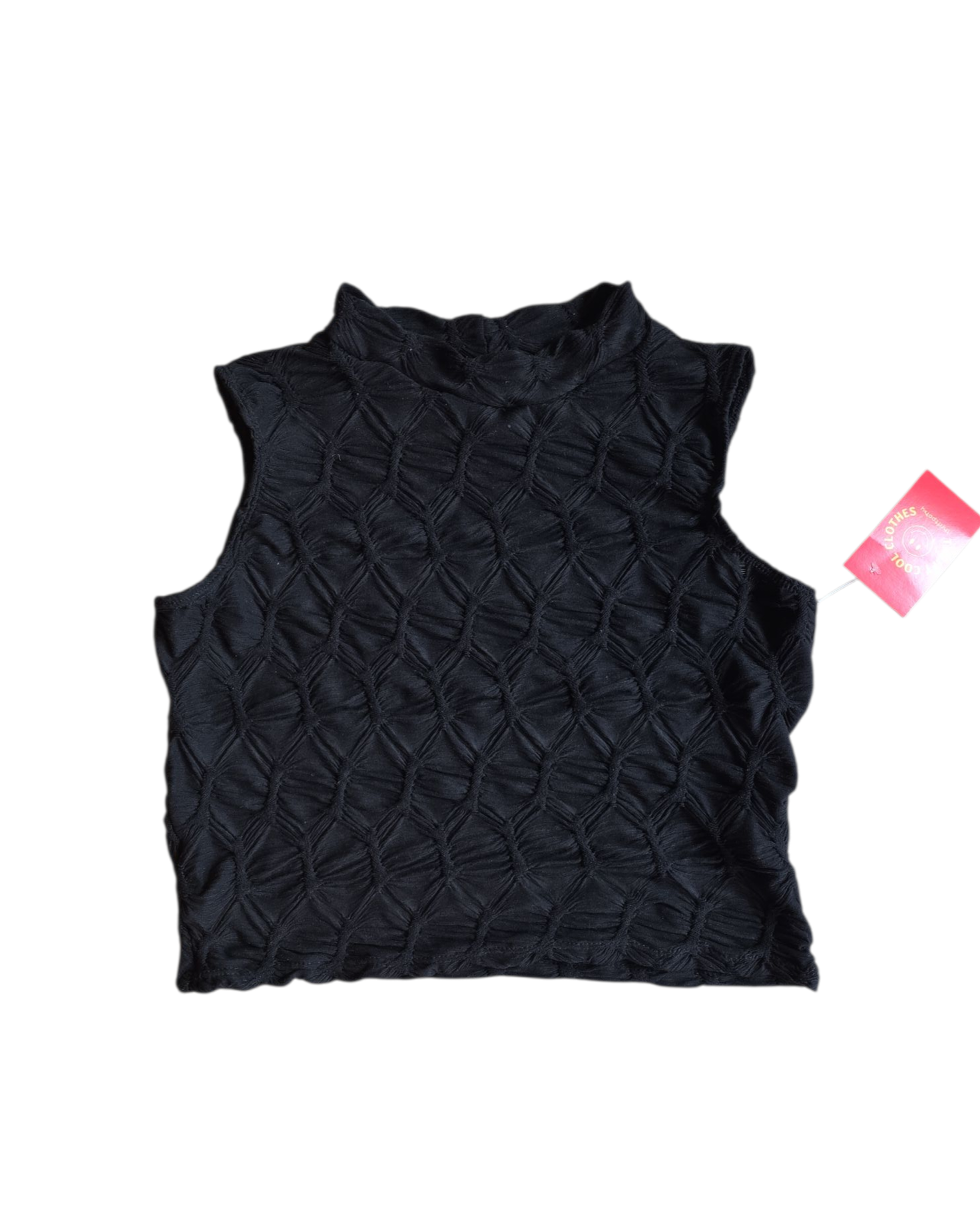 black urban rose textured tank, xl