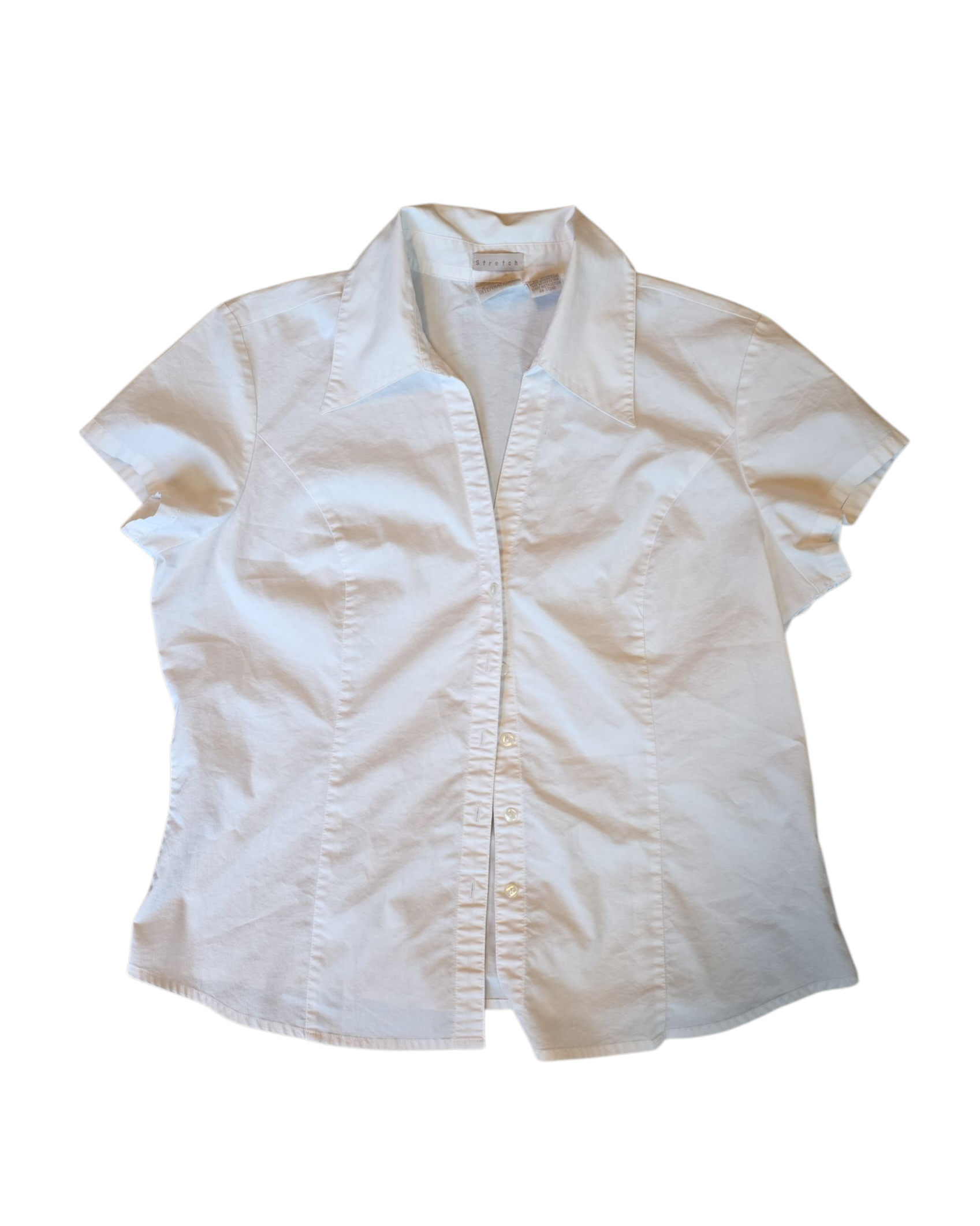 White Fiorlini Fitted ss button down, L