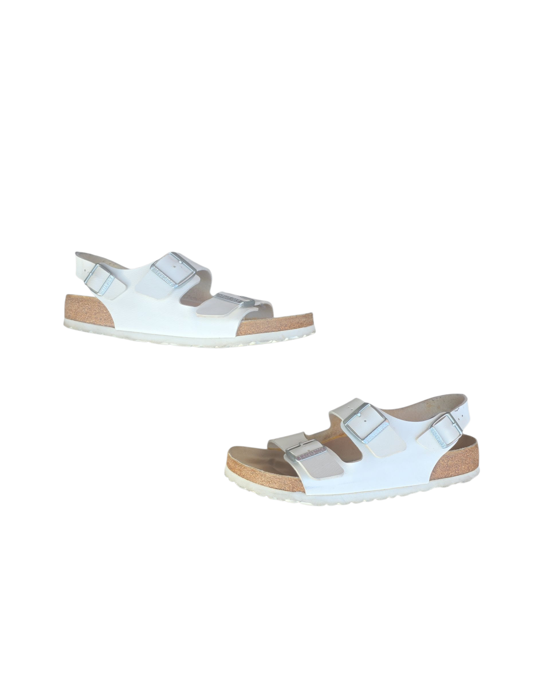 White Birkenstock Leather sandals, 40