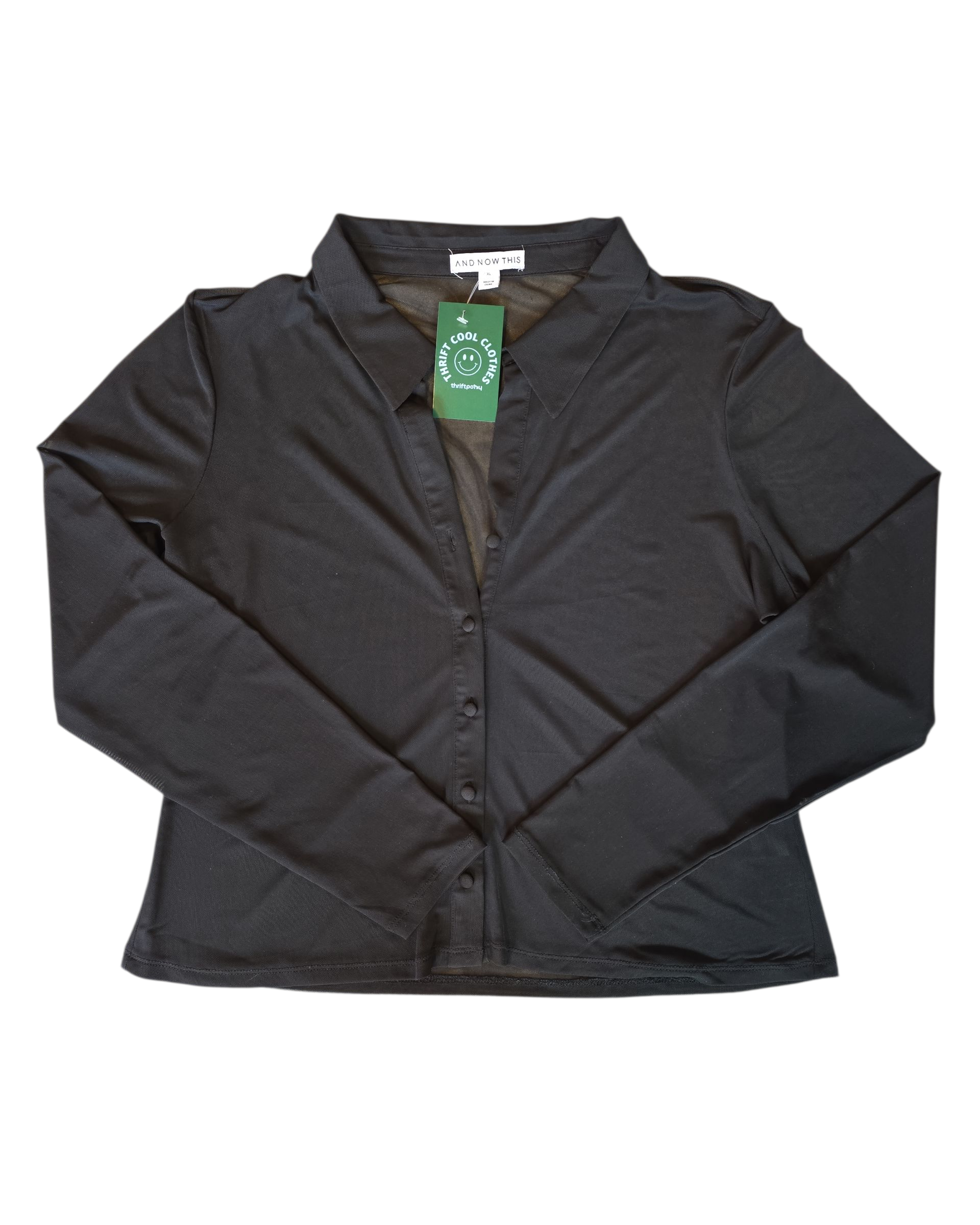 black and now this mesh button down, xl