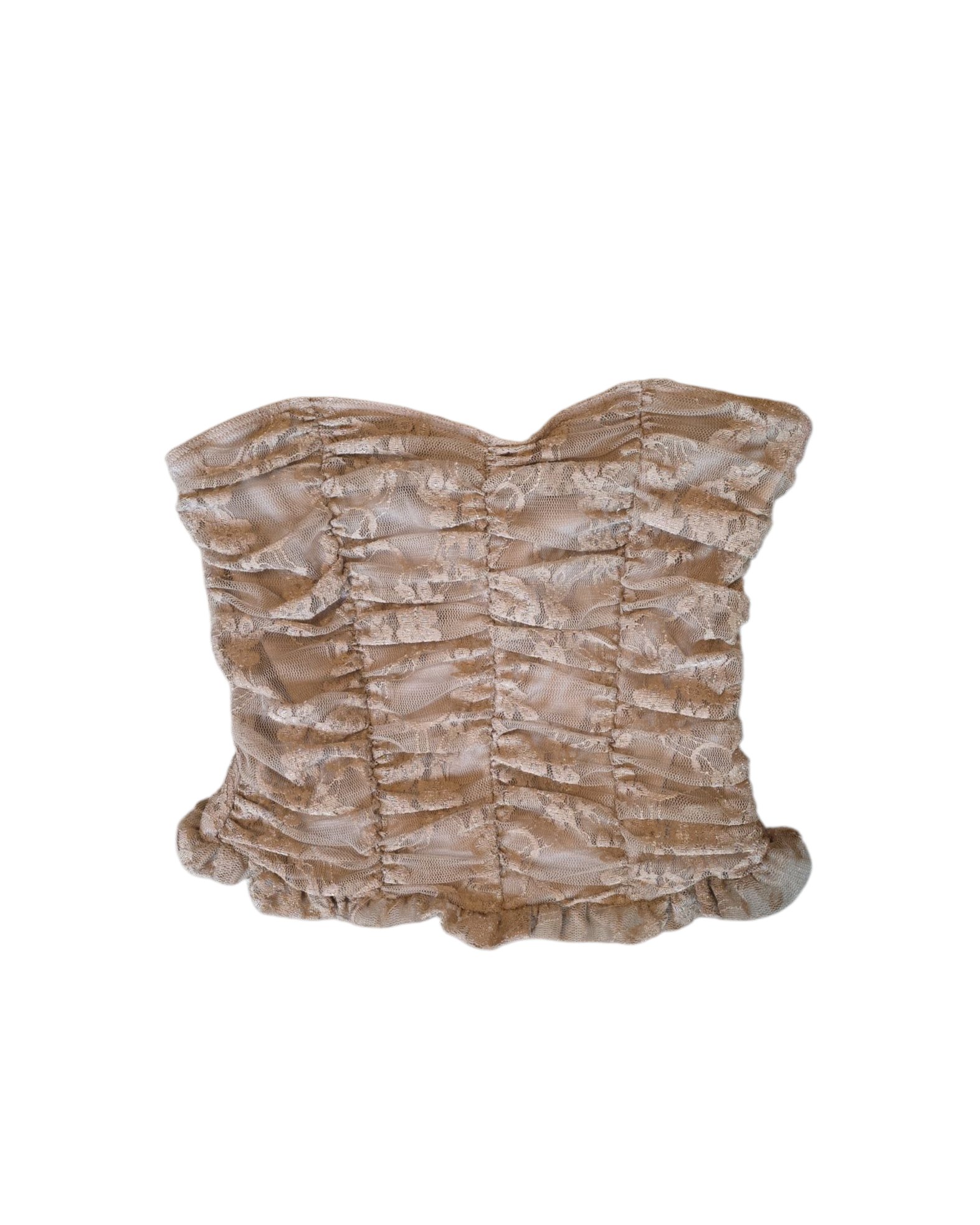 tan Urban outfitters lace tube top, xs