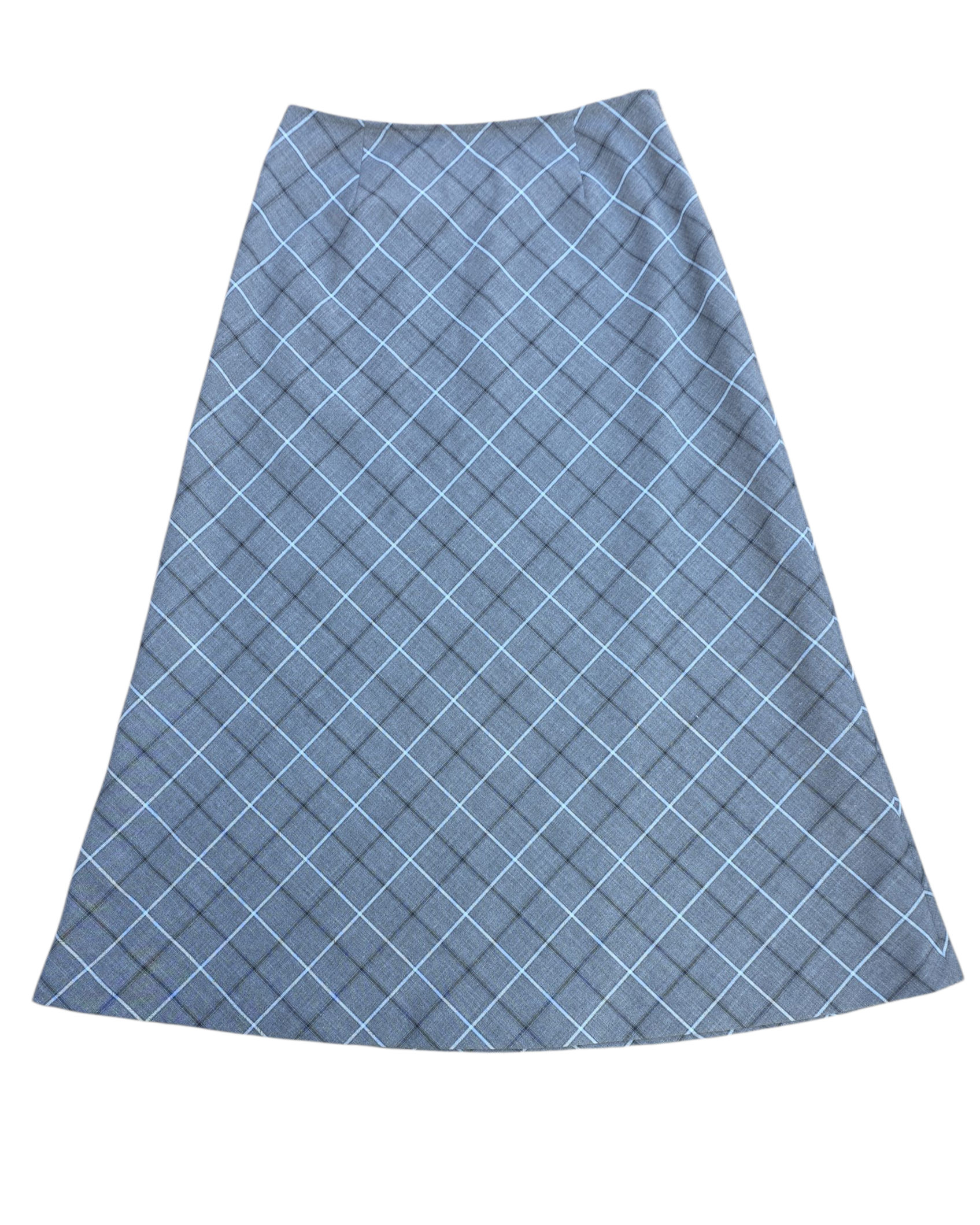 gray blue valerie plaid skirt, 6p