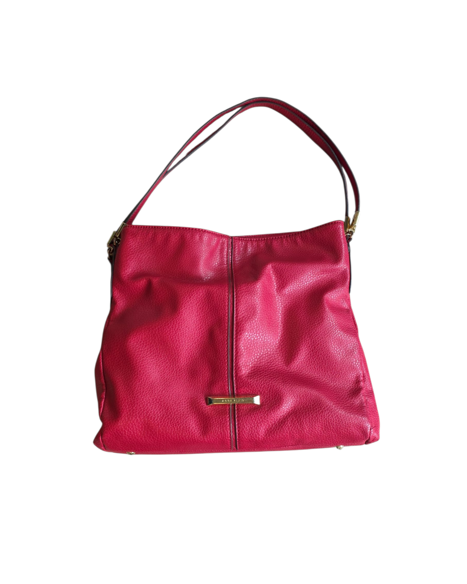 red anne klein leather handbag