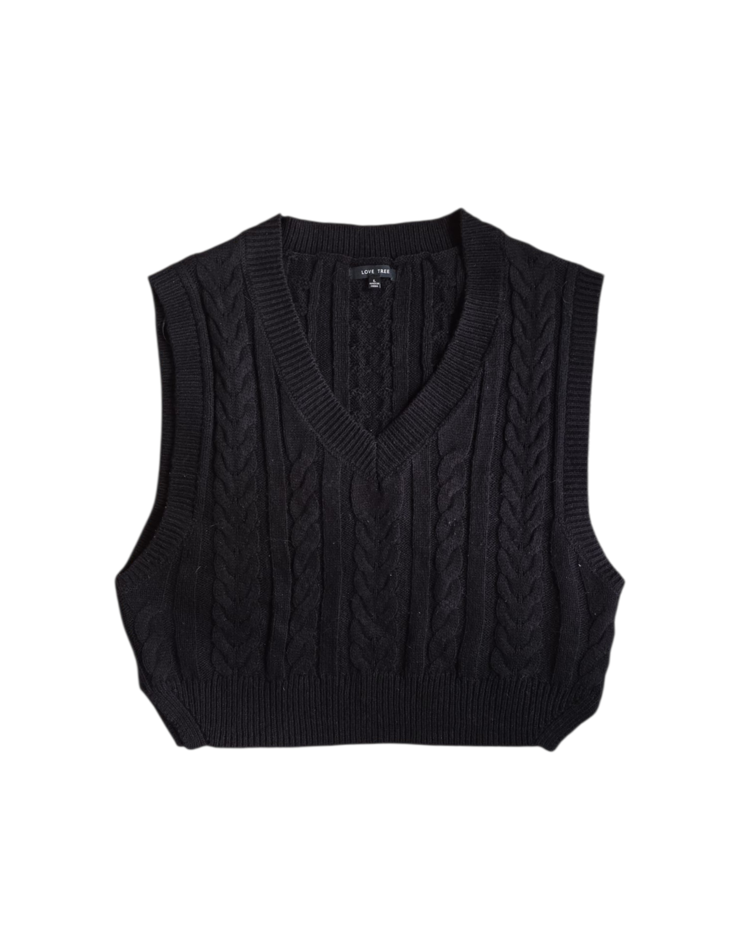 Black Love tree Ribbed sweater, L