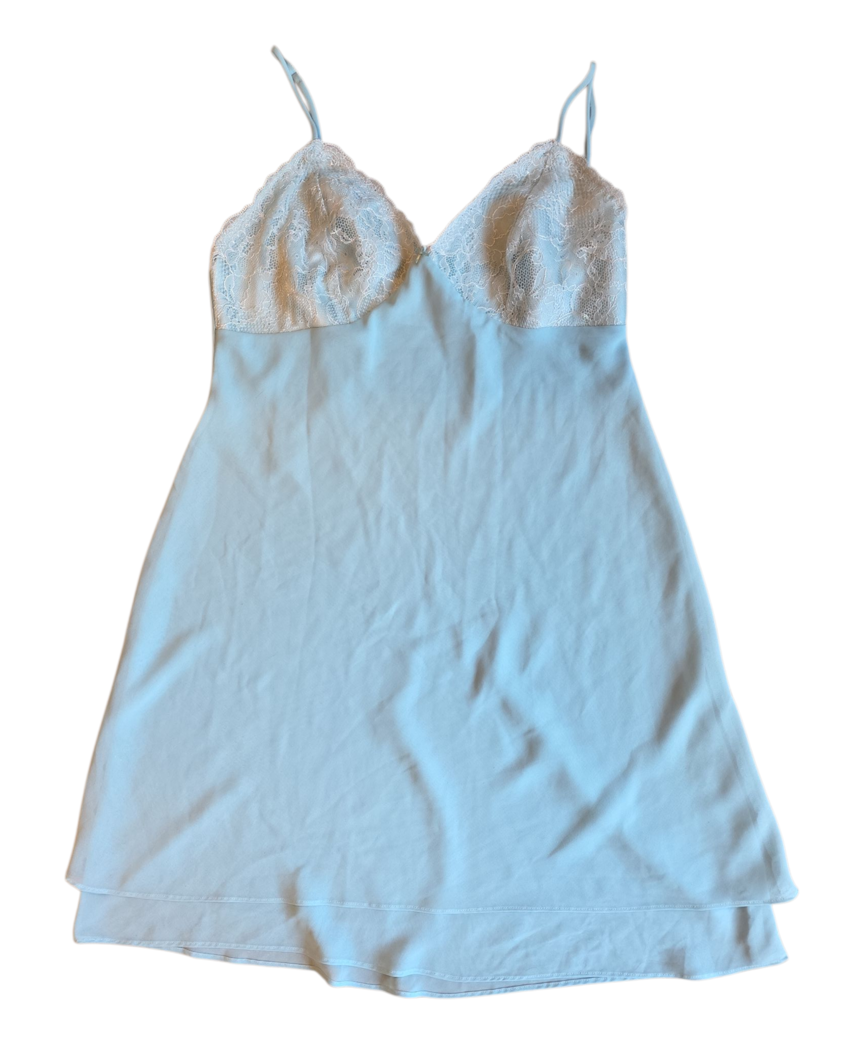 blue gilligan omalley slip w lace, m