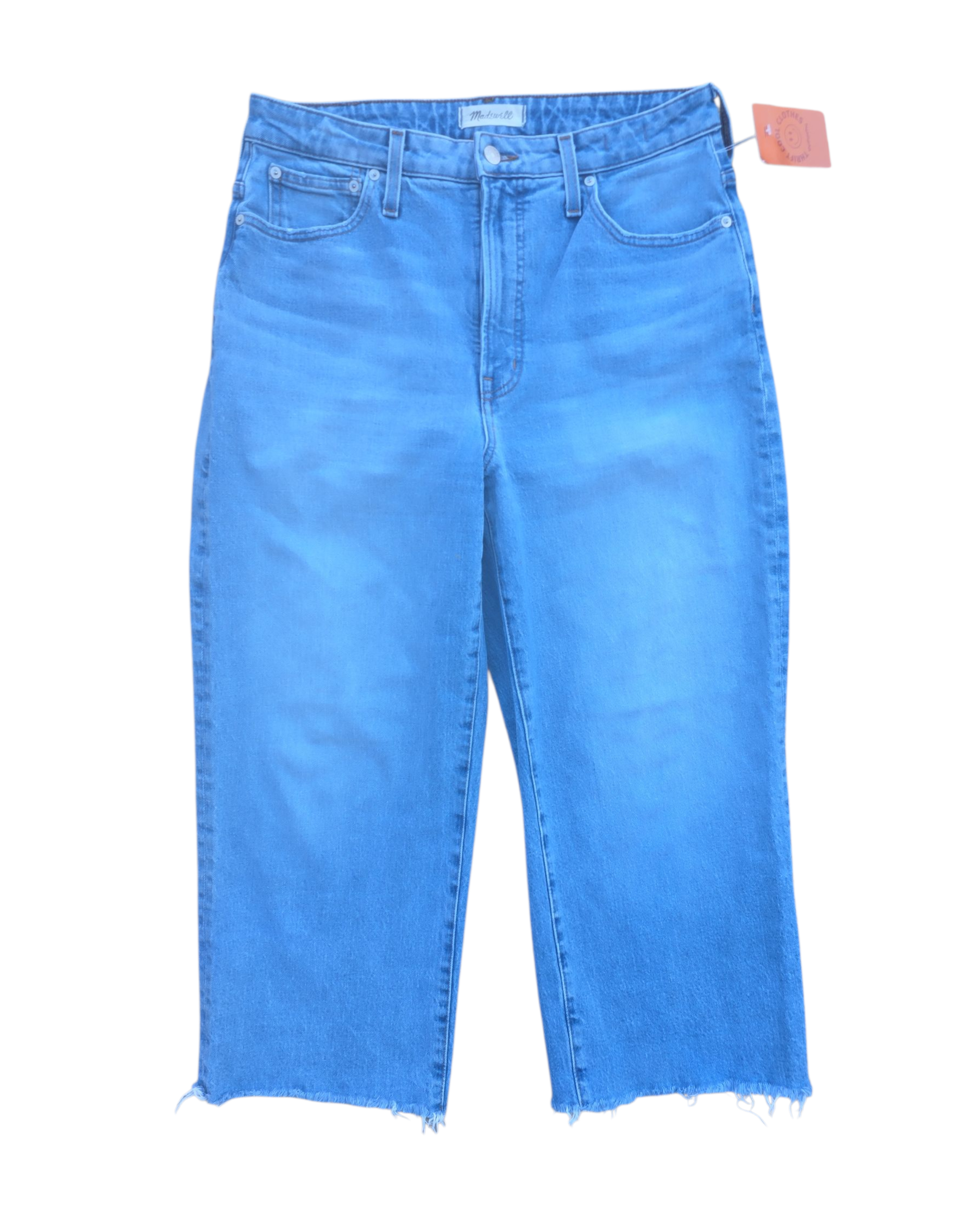 blue madewell Womens jeans- curvy perfect vintage wide leg crop, 30p