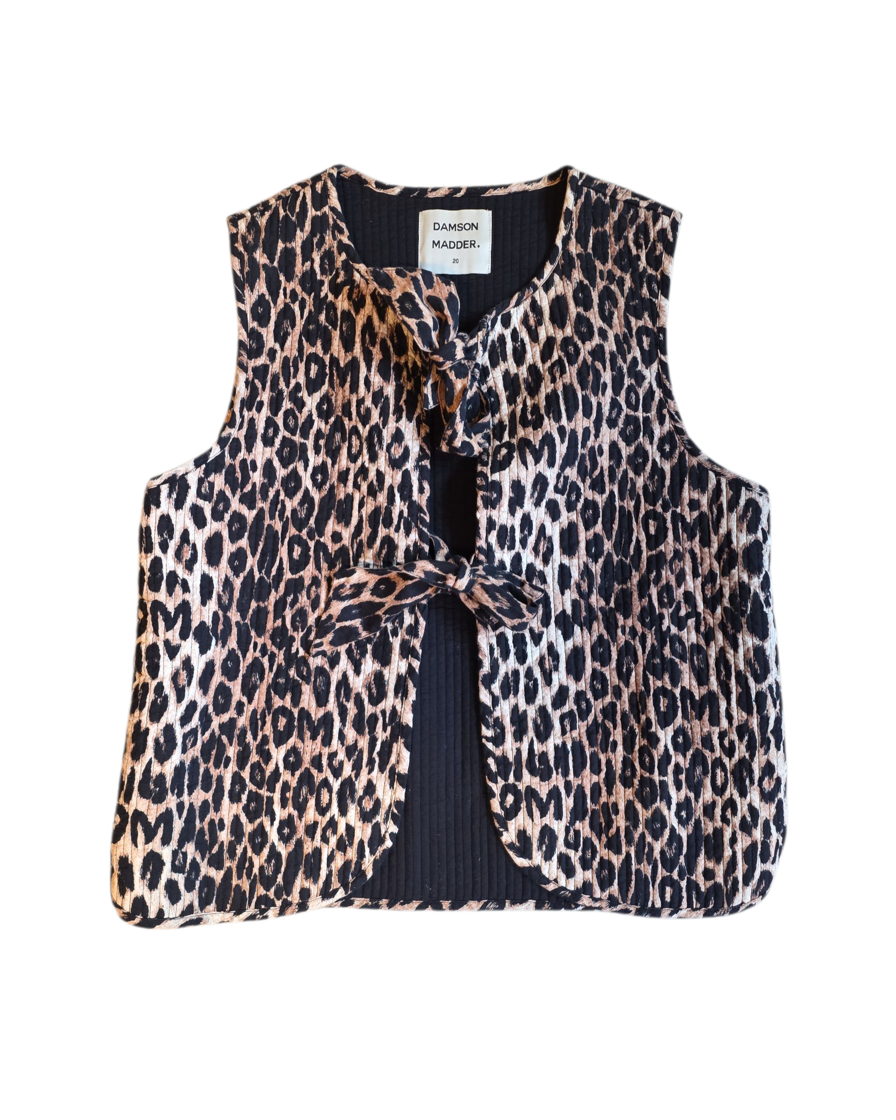 Leopard print Damson Madder tie top