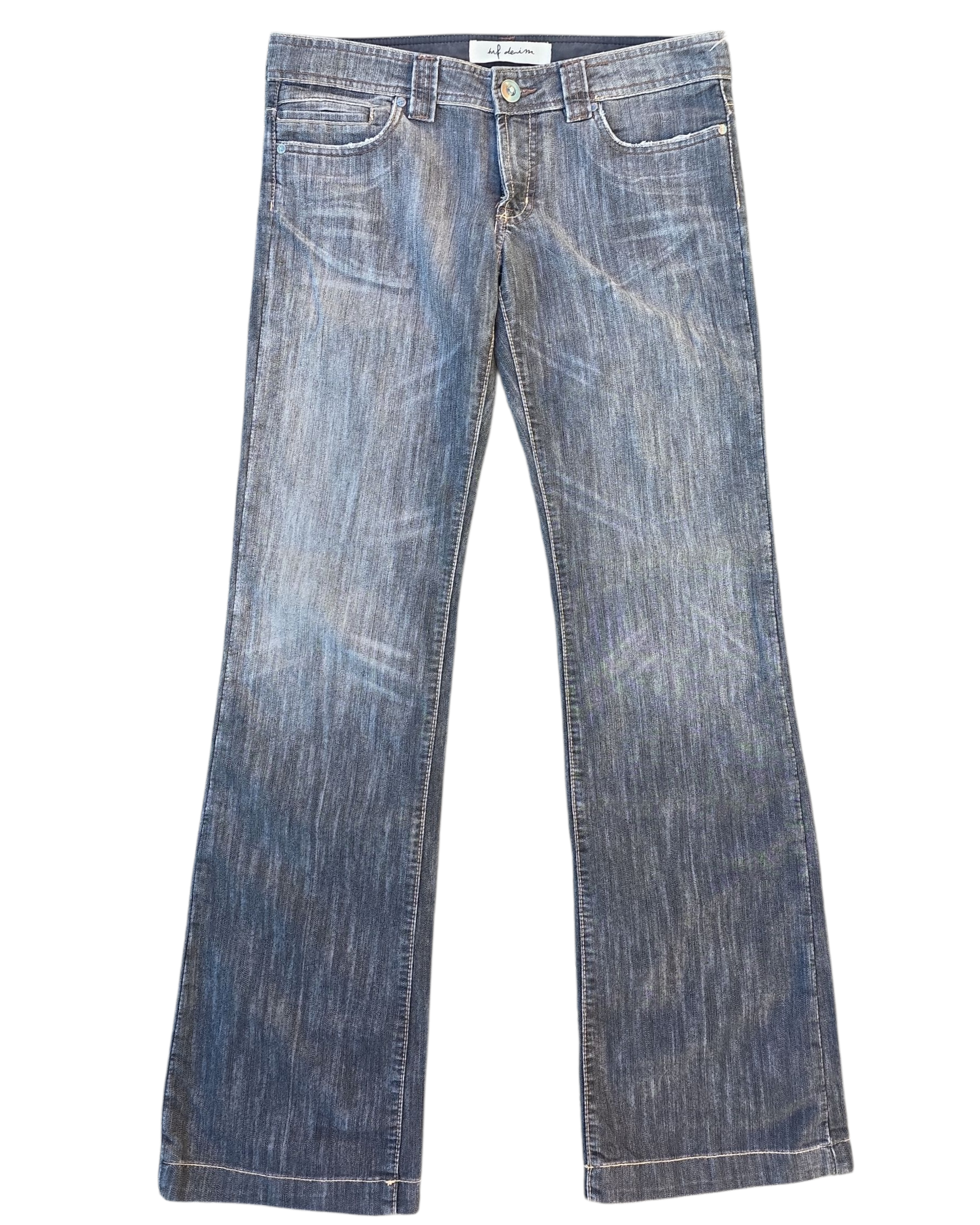 black trf denim stone wash jeans, 8