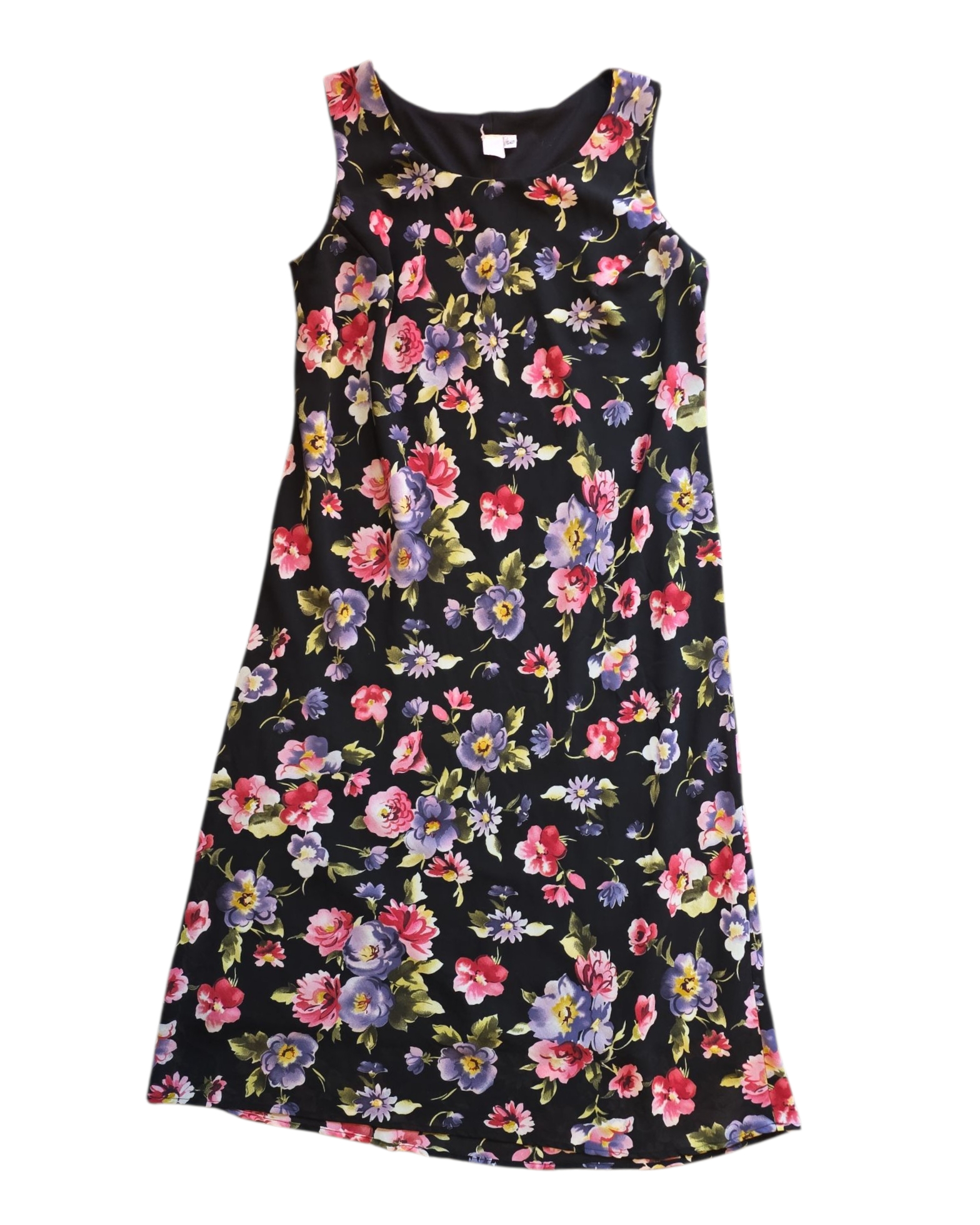 Black purple pink  Floral maxi, 16