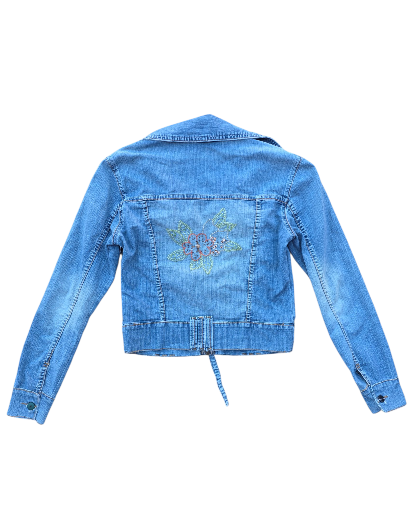 blue kenzo denim zip up jacket