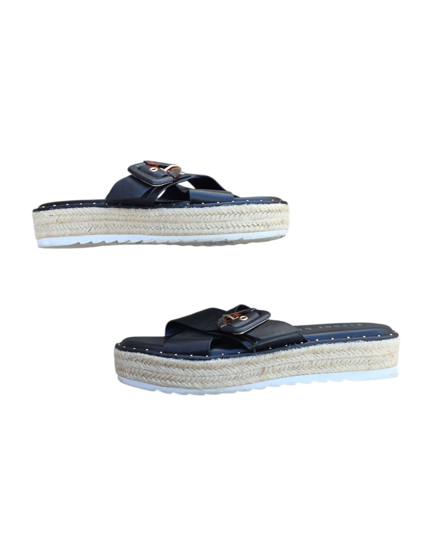 Black Gianni bini cross sandals, 9M