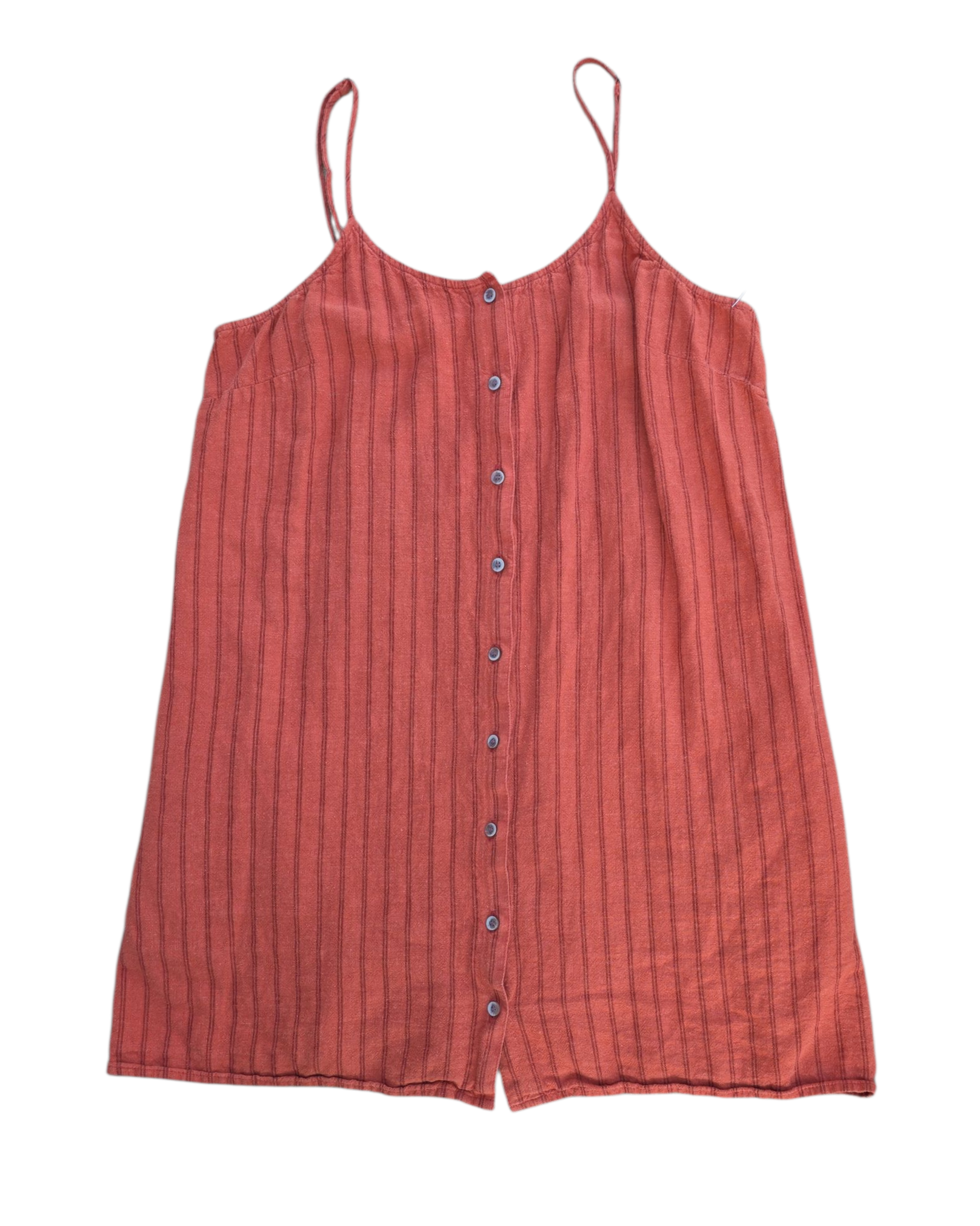orange brown treasure & bond striped cami mini dress, s