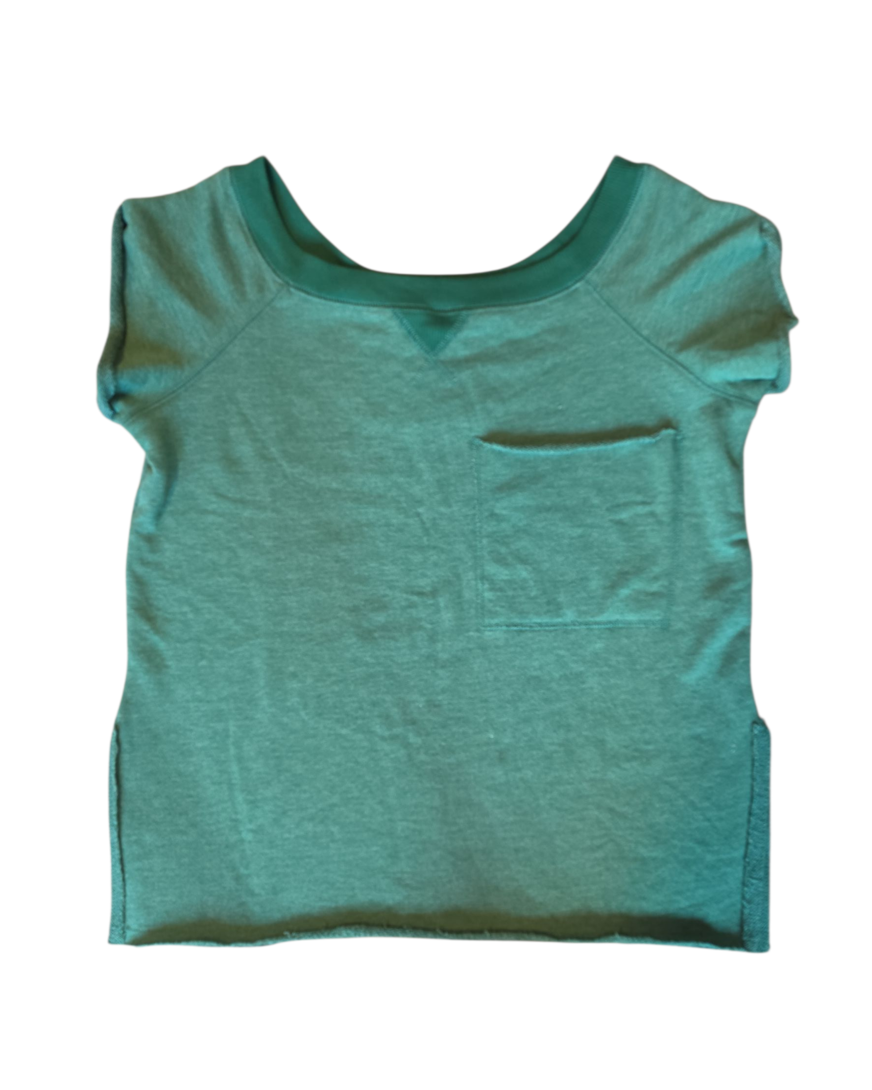 green free people athleisure top part of set, xs