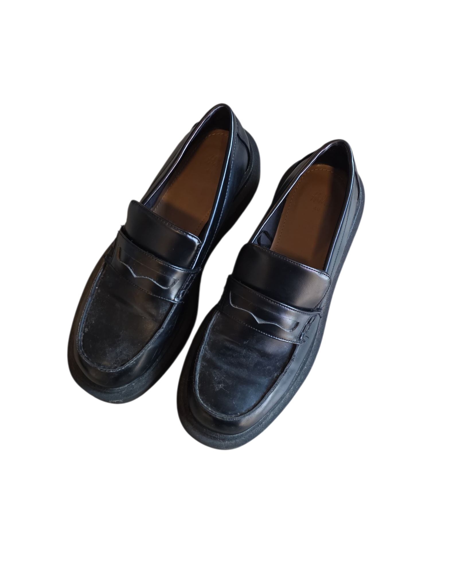 black h&m chunky loafers, 40